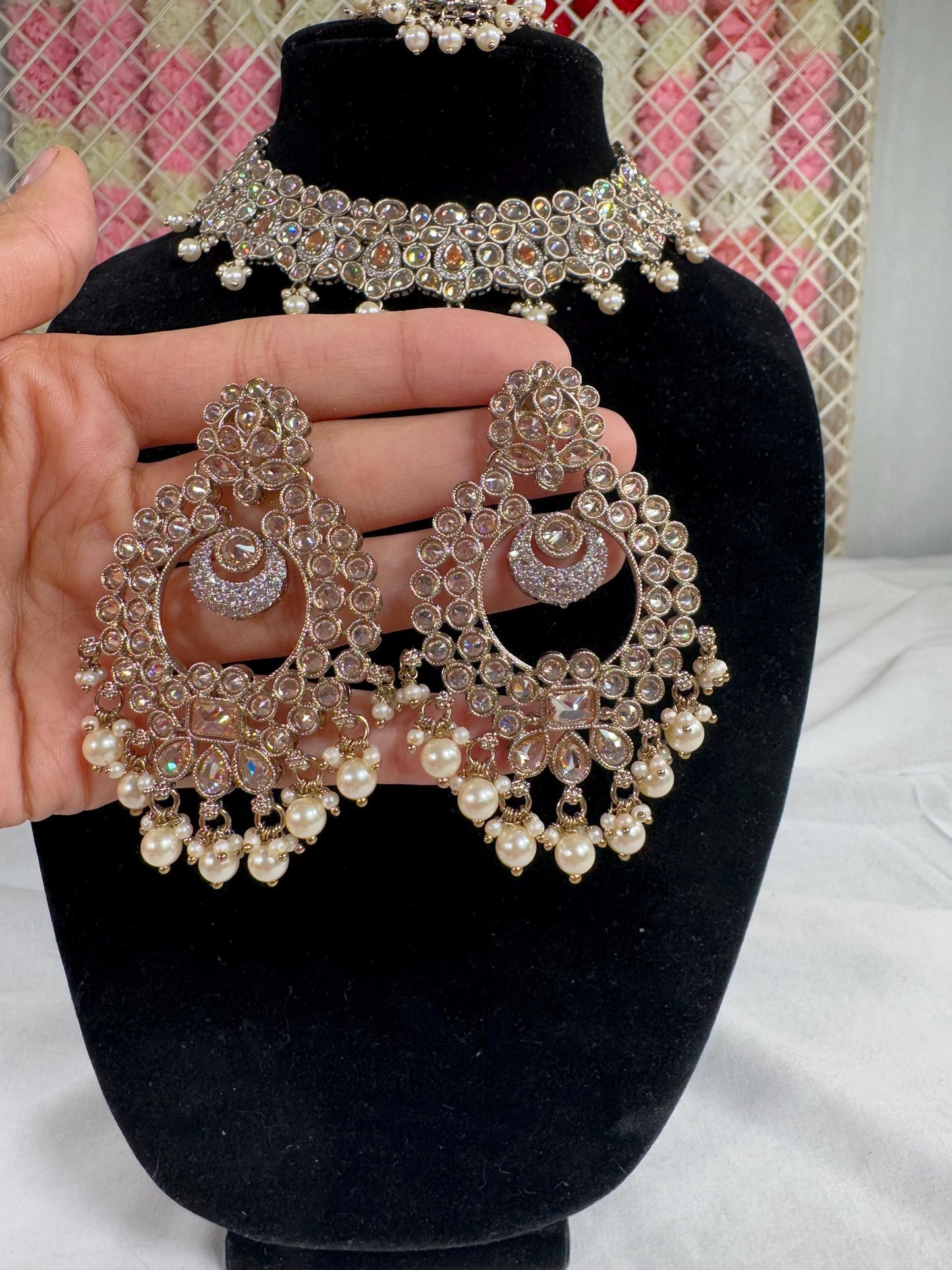 Indian jewlery set/Necklace Set/ Choker/ Bollywood Jewelry/ Indian jewelry/ Pakistani necklace/ punjabi necklace/bridal/