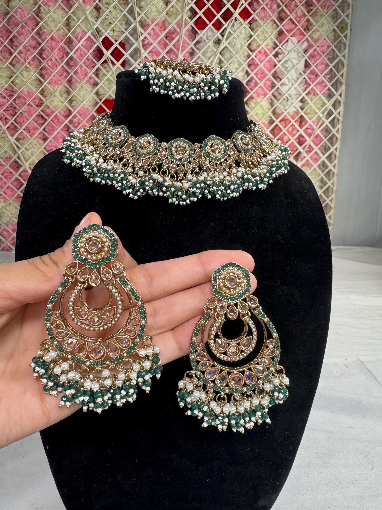 Indian jewlery set/Necklace Set/ Choker/ Bollywood Jewelry/ Indian jewelry/ Pakistani necklace/ punjabi necklace/bridal/