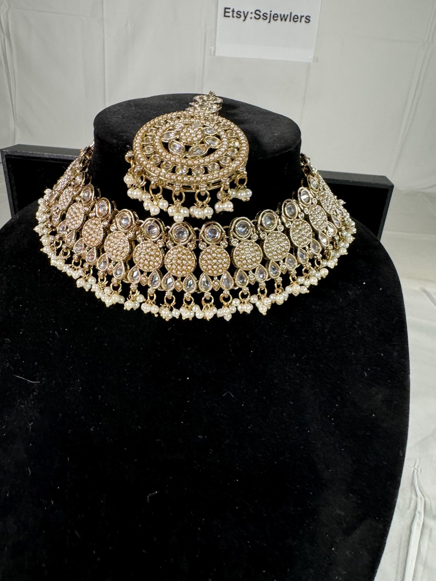 Indian jewlery set/Necklace Set/ Choker/ Bollywood Jewelry/ Indian jewelry/ Pakistani necklace/ punjabi necklace/bridal/