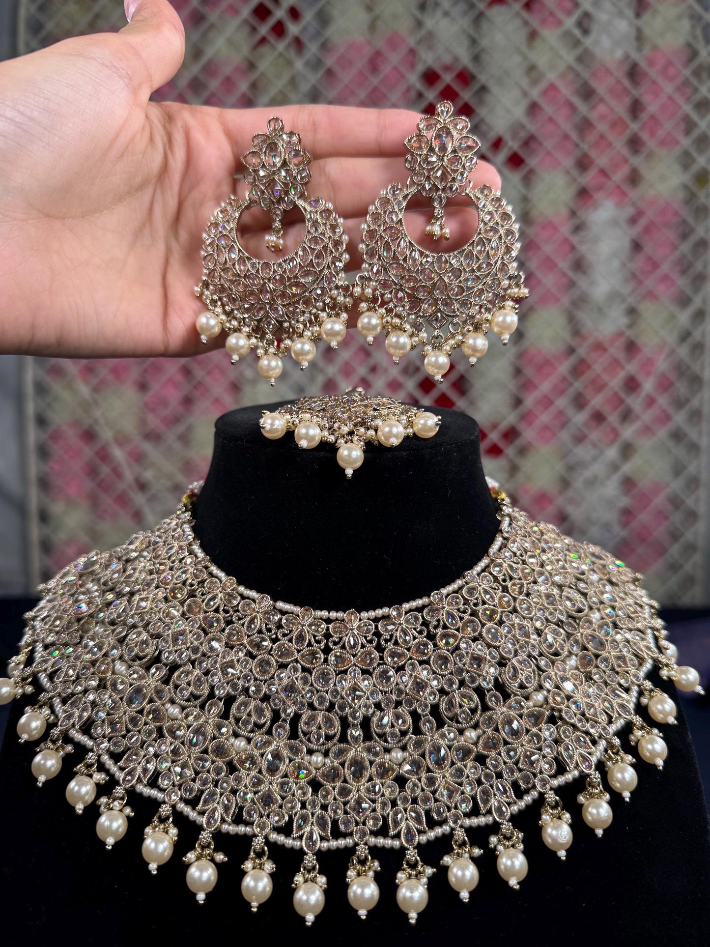 Indian jewlery set/Necklace Set/ Choker/ Bollywood Jewelry/ Indian jewelry/ Pakistani necklace/ punjabi necklace/bridal/