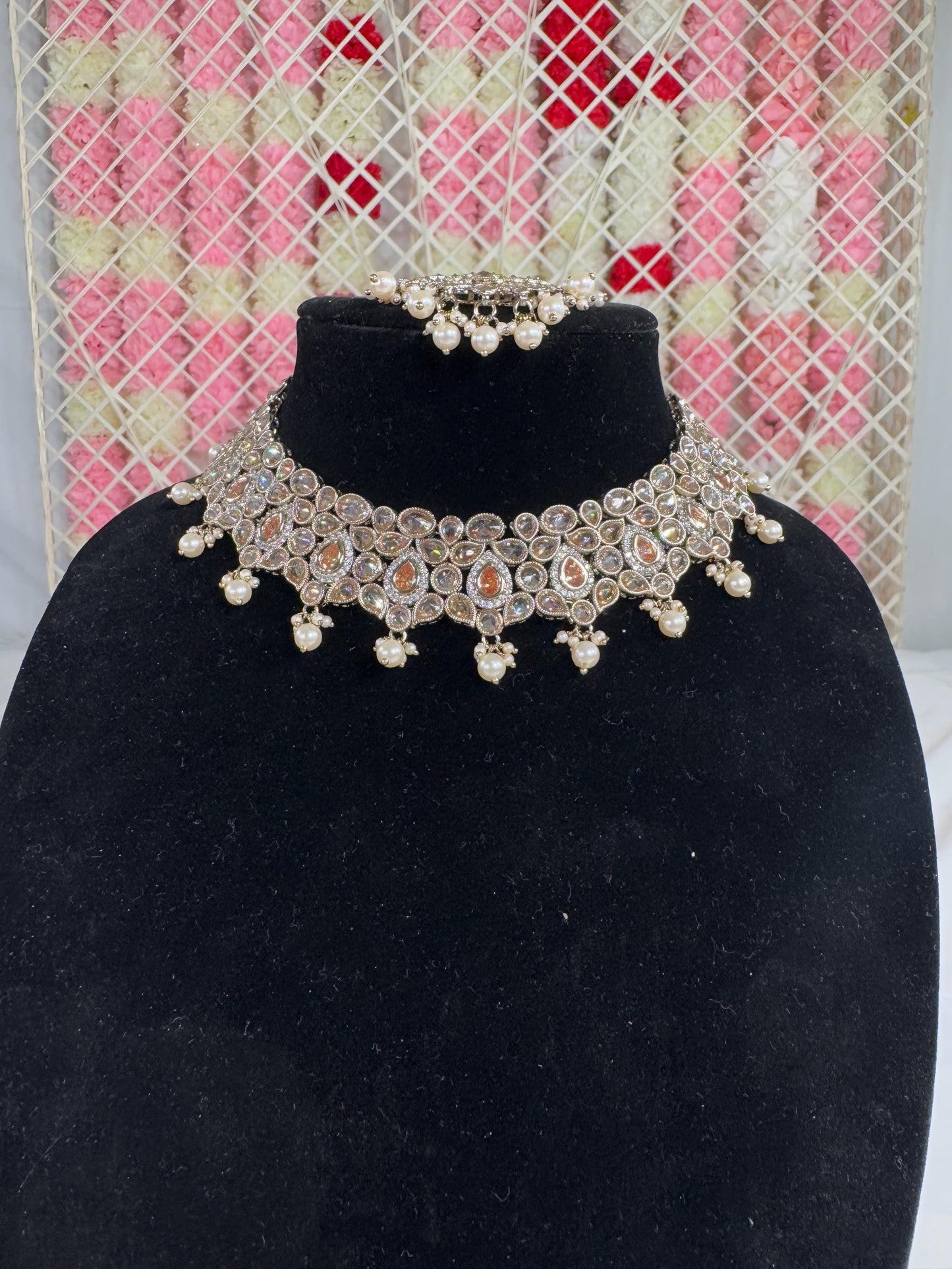 Indian jewlery set/Necklace Set/ Choker/ Bollywood Jewelry/ Indian jewelry/ Pakistani necklace/ punjabi necklace/bridal/