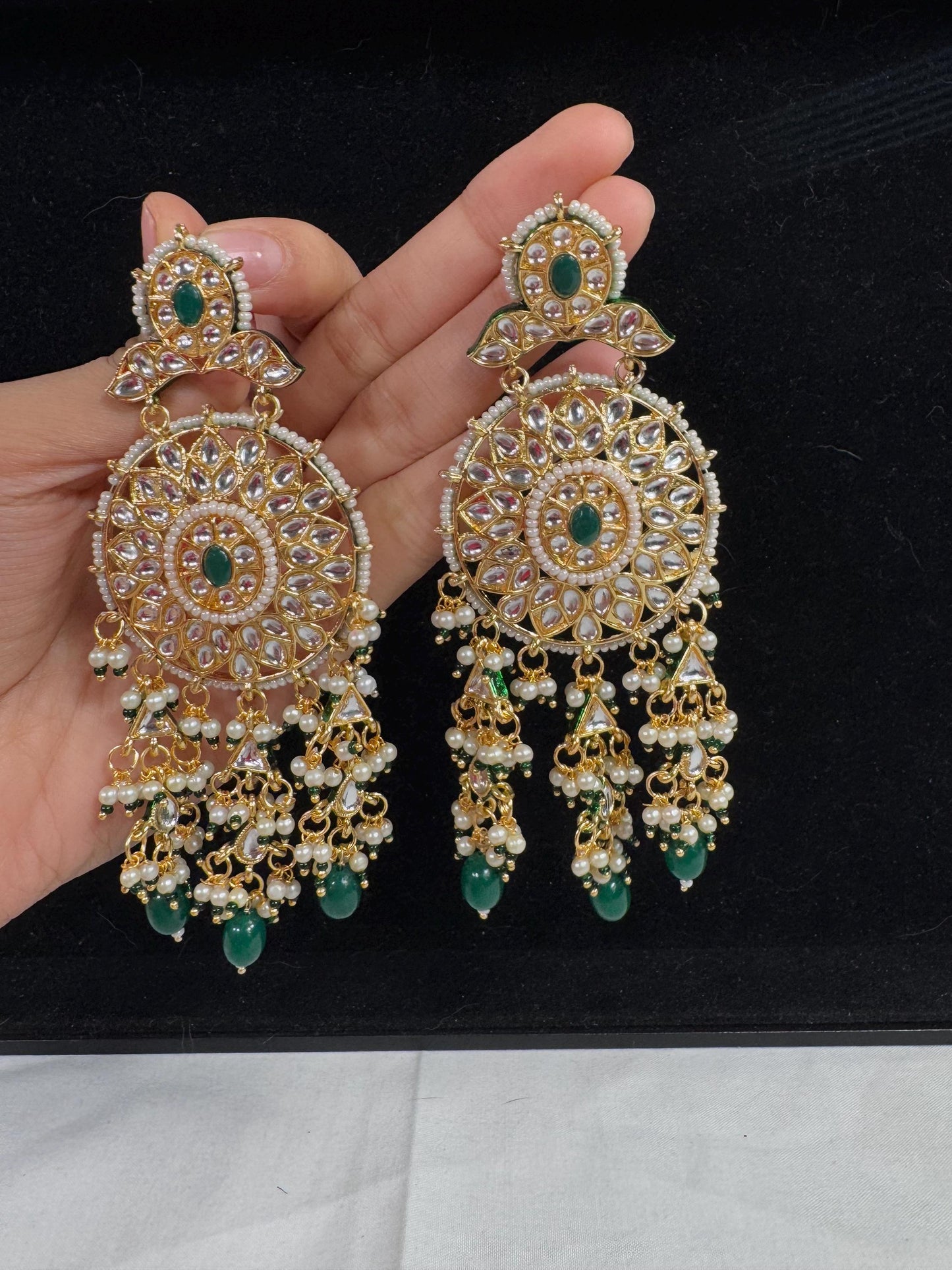 Bollywood Style Jhumka Earrings, Indian Gold Plated Hoop Earrings, Statement Ethnic Jewelry, Festive Earrings, Women's Accessories