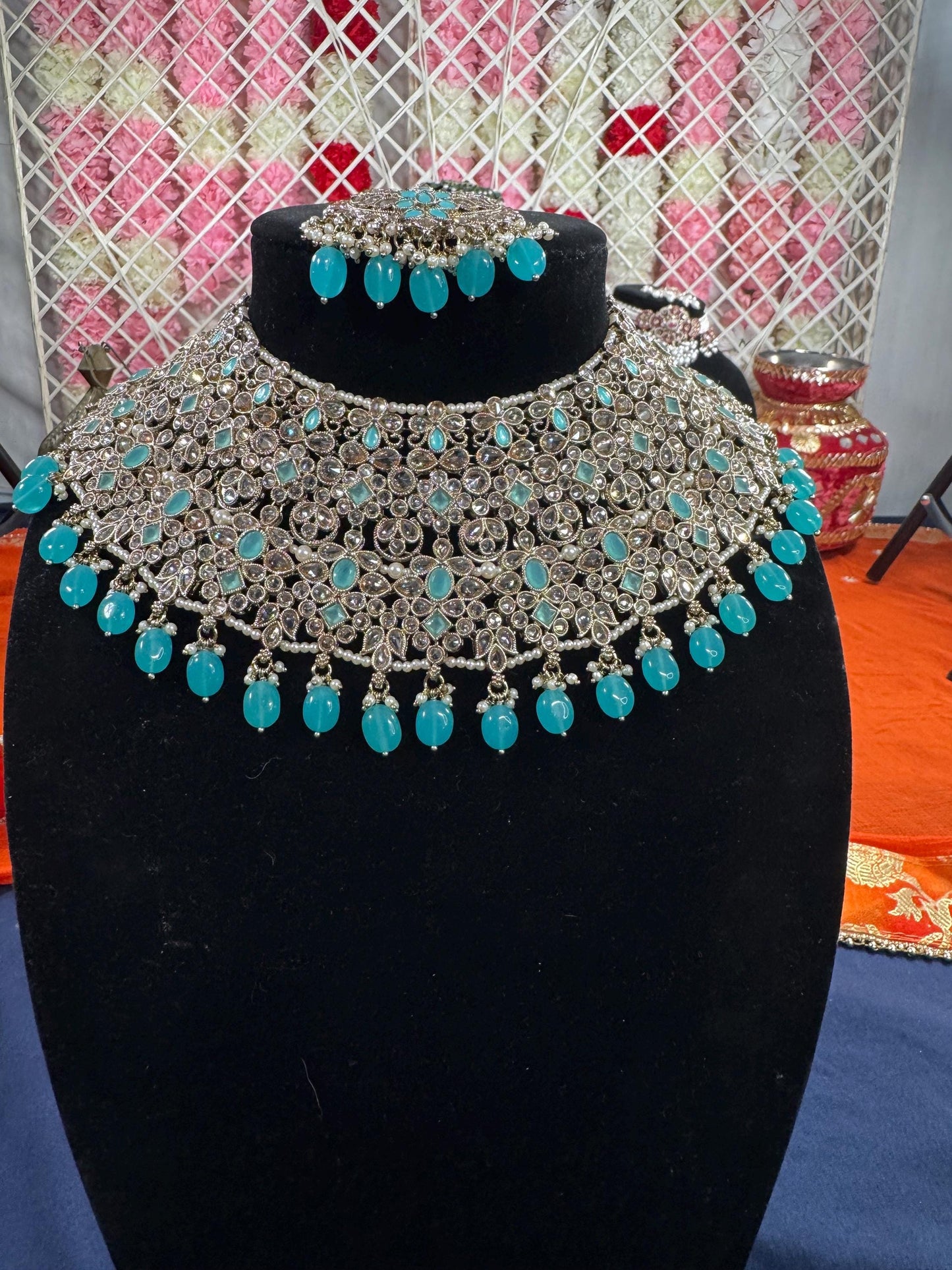 Indian jewlery set/Necklace Set/ Choker/ Bollywood Jewelry/ Indian jewelry/ Pakistani necklace/ punjabi necklace/bridal/