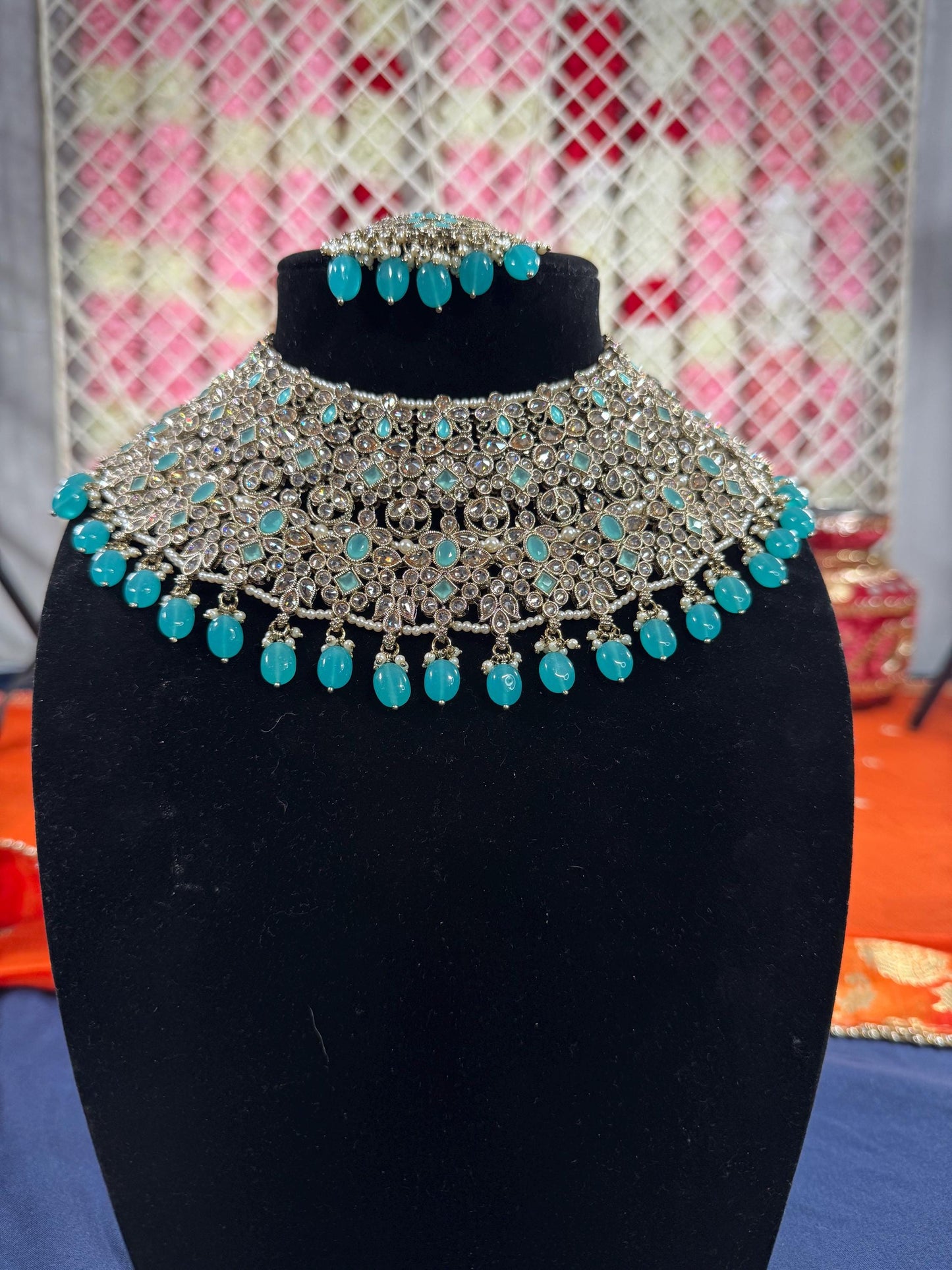 Indian jewlery set/Necklace Set/ Choker/ Bollywood Jewelry/ Indian jewelry/ Pakistani necklace/ punjabi necklace/bridal/