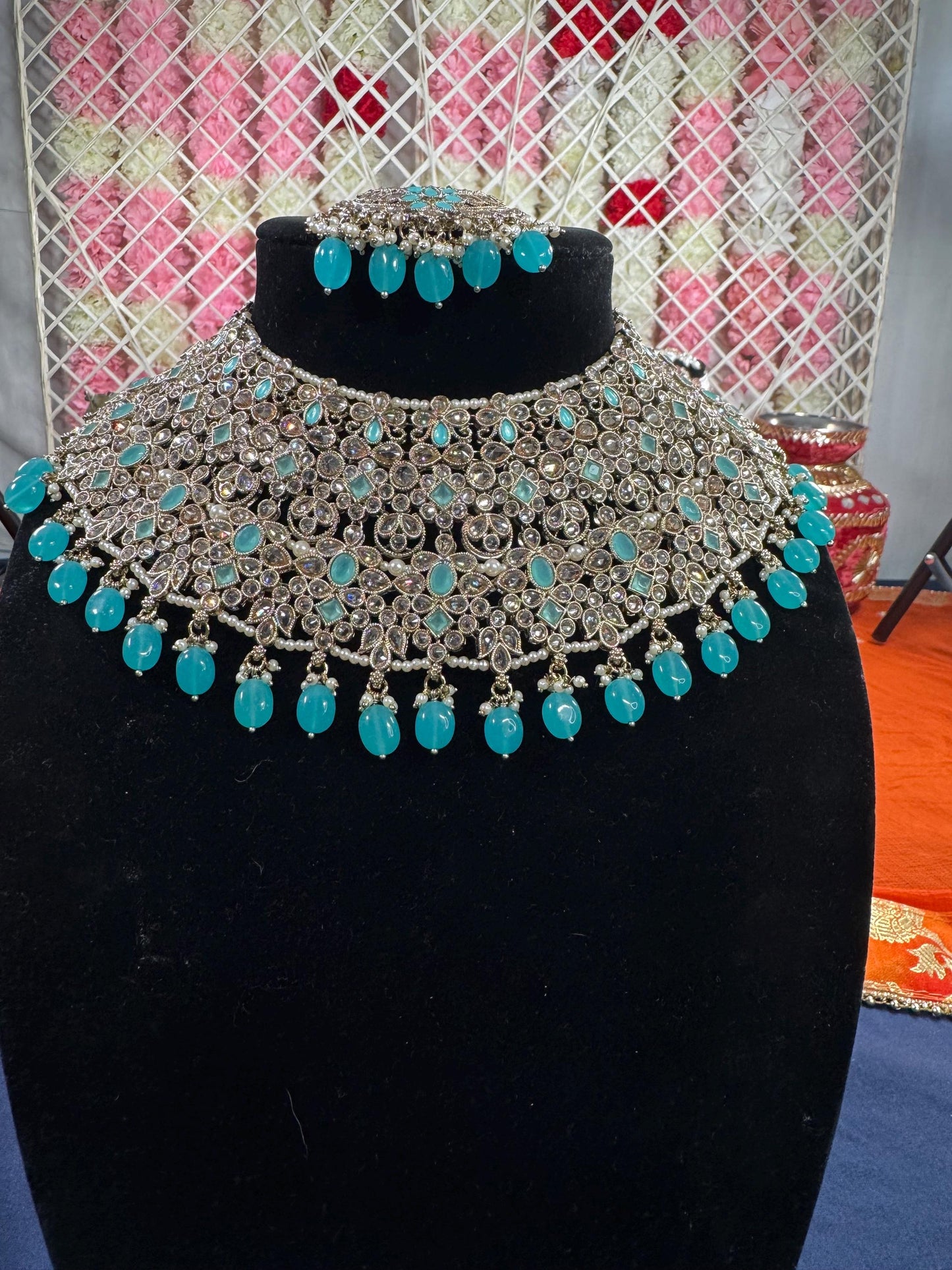 Indian jewlery set/Necklace Set/ Choker/ Bollywood Jewelry/ Indian jewelry/ Pakistani necklace/ punjabi necklace/bridal/