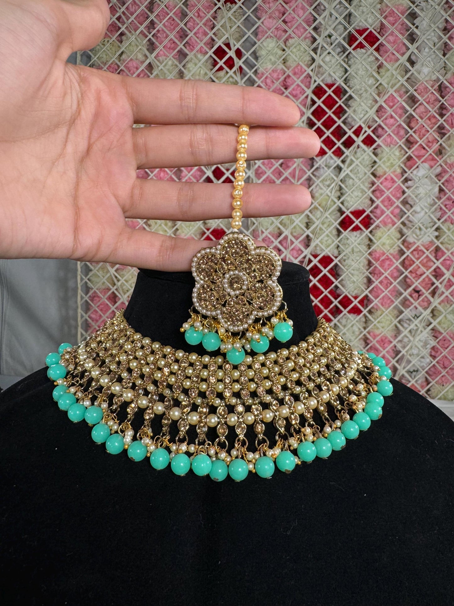 Indian jewlery set/Necklace Set/ Choker/ Bollywood Jewelry/ Indian jewelry/ Pakistani necklace/ punjabi necklace/bridal/