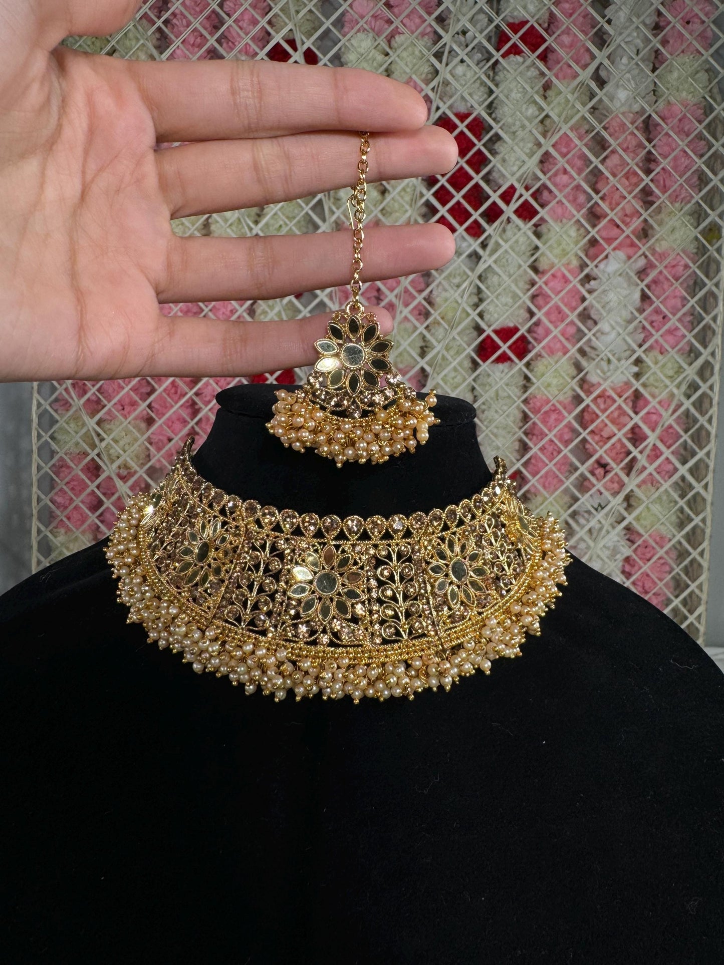 Indian jewlery set/Necklace Set/ Choker/ Bollywood Jewelry/ Indian jewelry/ Pakistani necklace/ punjabi necklace/bridal/