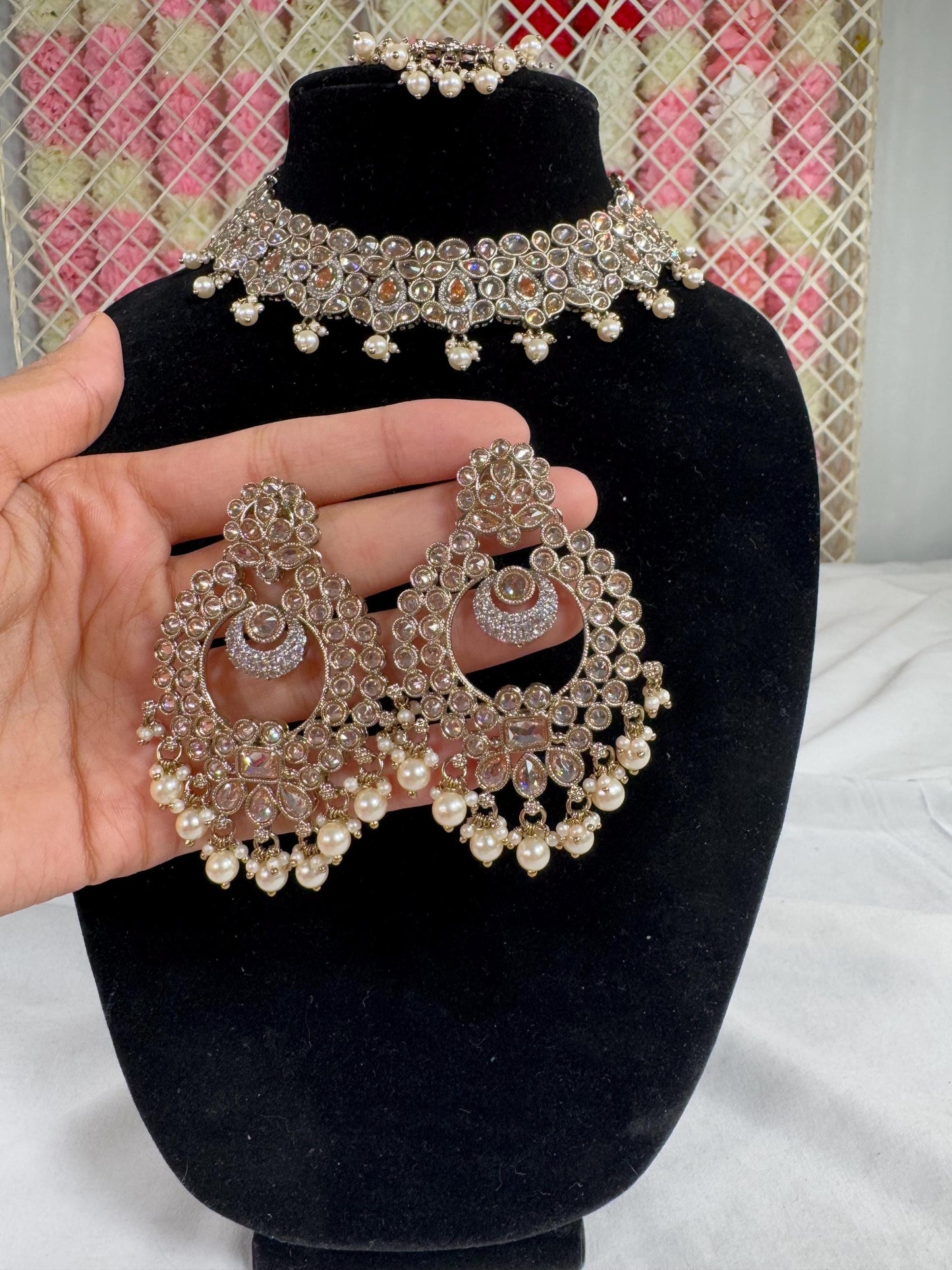 Indian jewlery set/Necklace Set/ Choker/ Bollywood Jewelry/ Indian jewelry/ Pakistani necklace/ punjabi necklace/bridal/