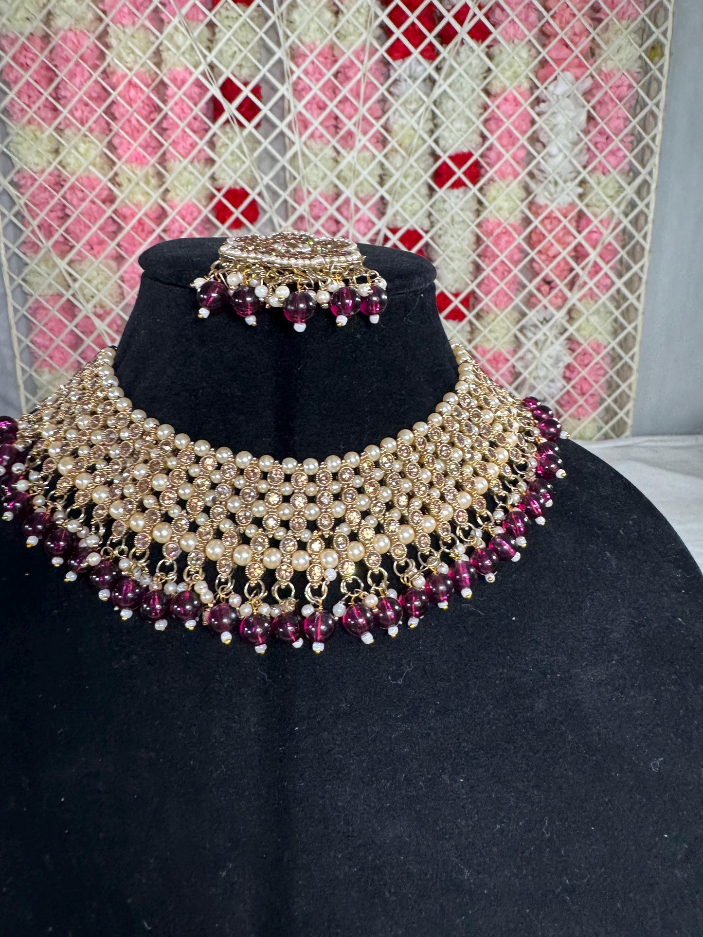 Indian jewlery set/Necklace Set/ Choker/ Bollywood Jewelry/ Indian jewelry/ Pakistani necklace/ punjabi necklace/bridal/