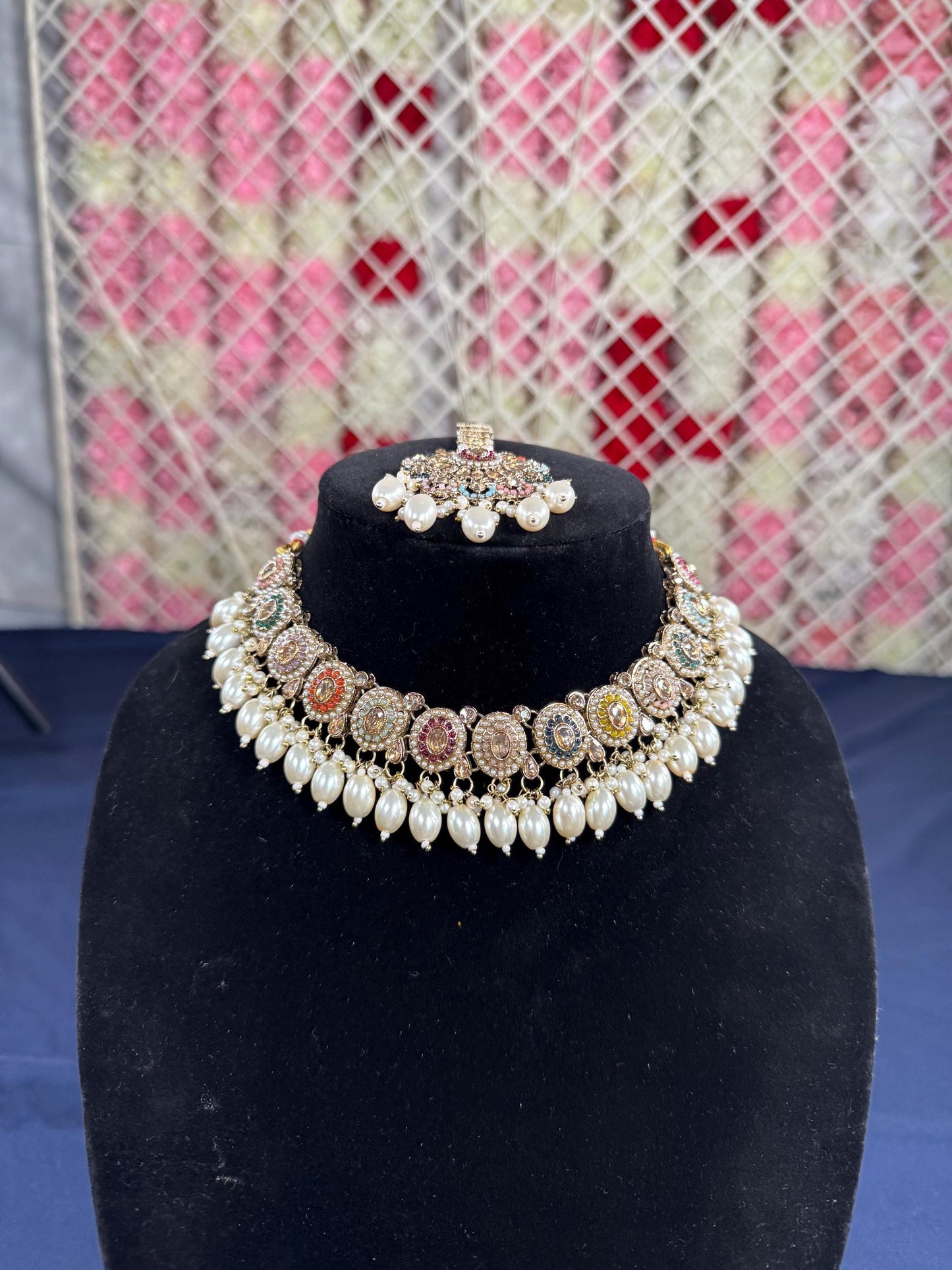 Indian jewlery set/Necklace Set/ Choker/ Bollywood Jewelry/ Indian jewelry/ Pakistani necklace/ punjabi necklace/bridal/