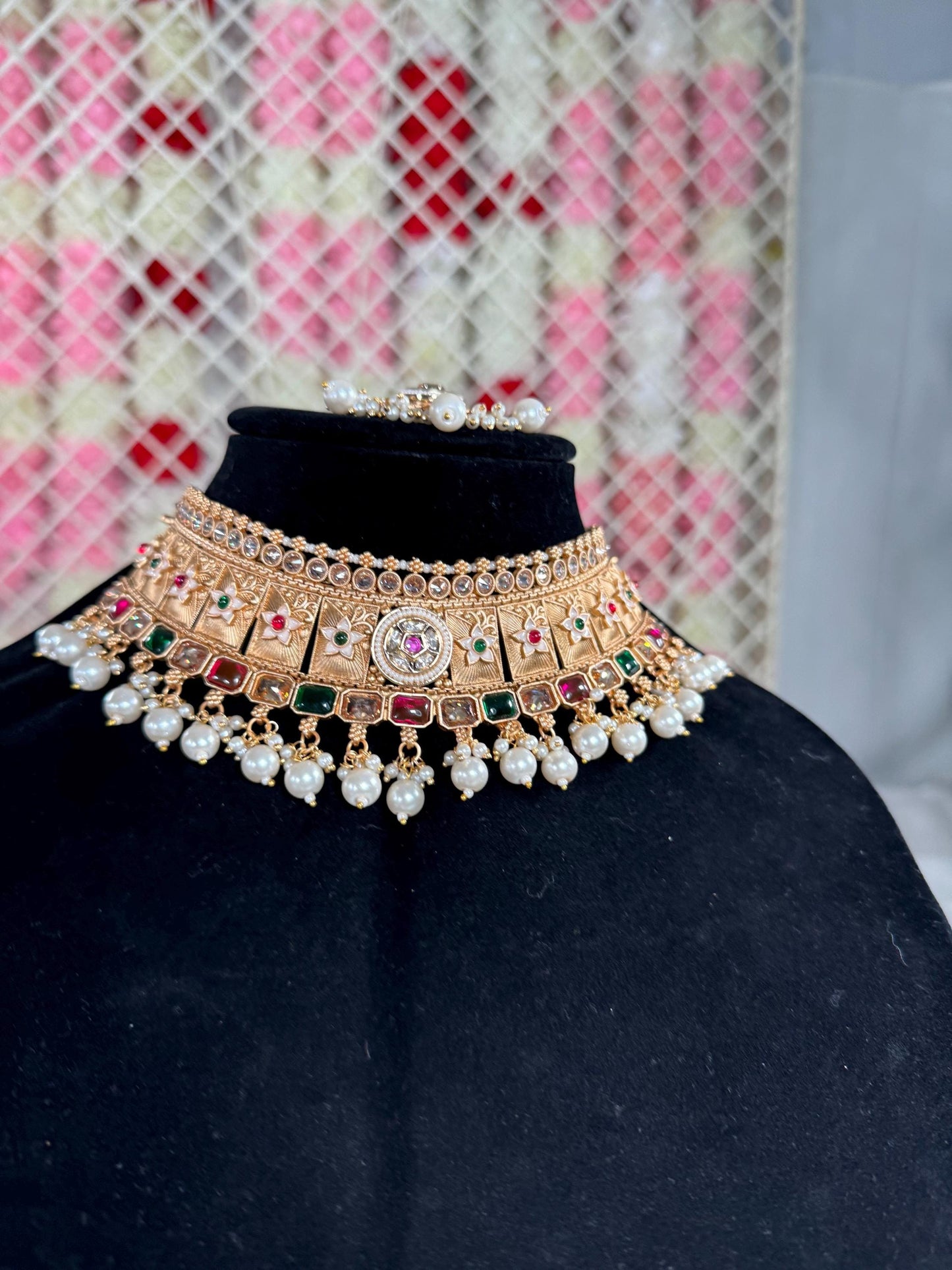 Indian jewlery set/Necklace Set/ Choker/ Bollywood Jewelry/ Indian jewelry/ Pakistani necklace/ punjabi necklace/bridal/