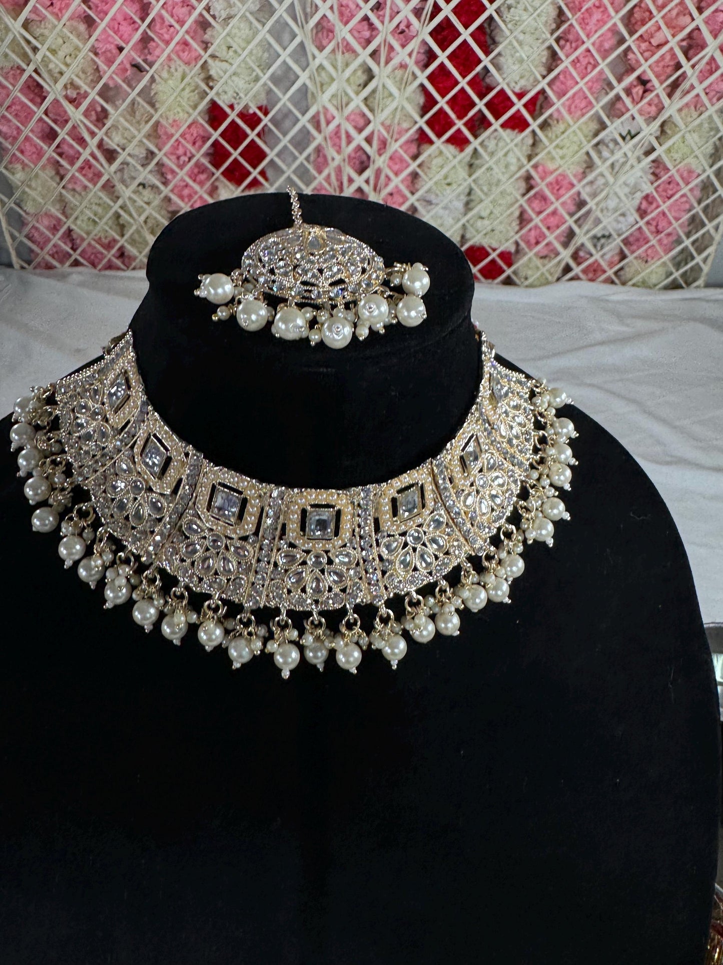 Indian jewlery set/Necklace Set/ Choker/ Bollywood Jewelry/ Indian jewelry/ Pakistani necklace/ punjabi necklace/bridal/