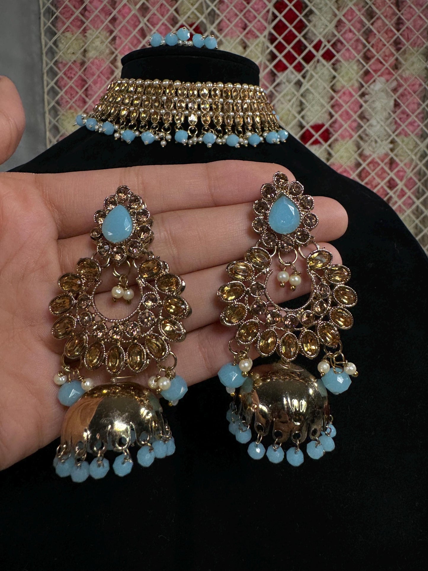 Indian jewlery set/Necklace Set/ Choker/ Bollywood Jewelry/ Indian jewelry/ Pakistani necklace/ punjabi necklace/bridal/