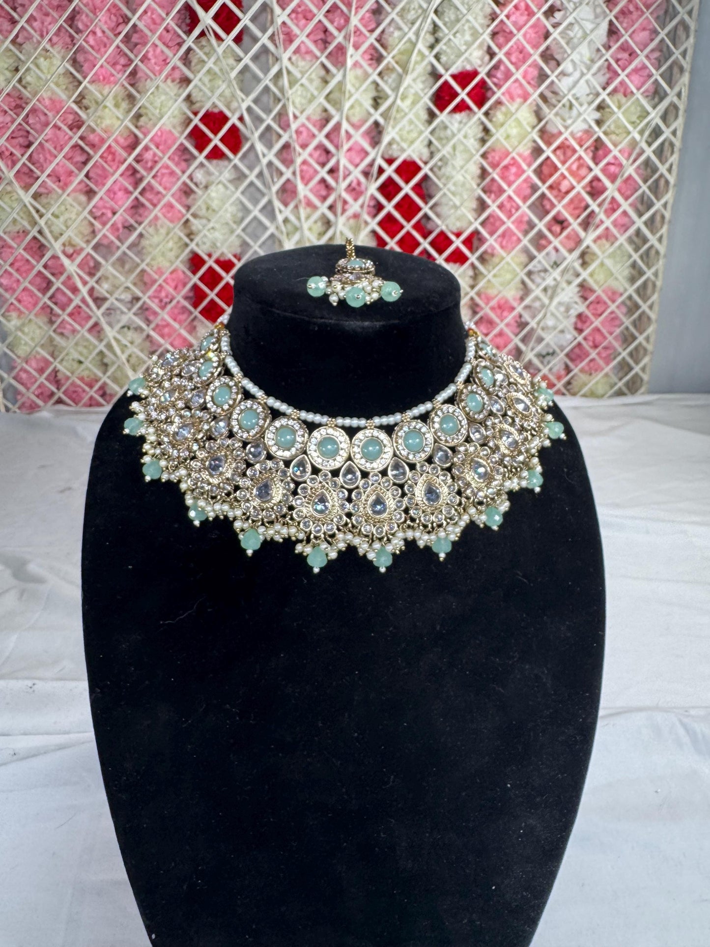 Indian jewlery set/Necklace Set/ Choker/ Bollywood Jewelry/ Indian jewelry/ Pakistani necklace/ punjabi necklace/bridal/
