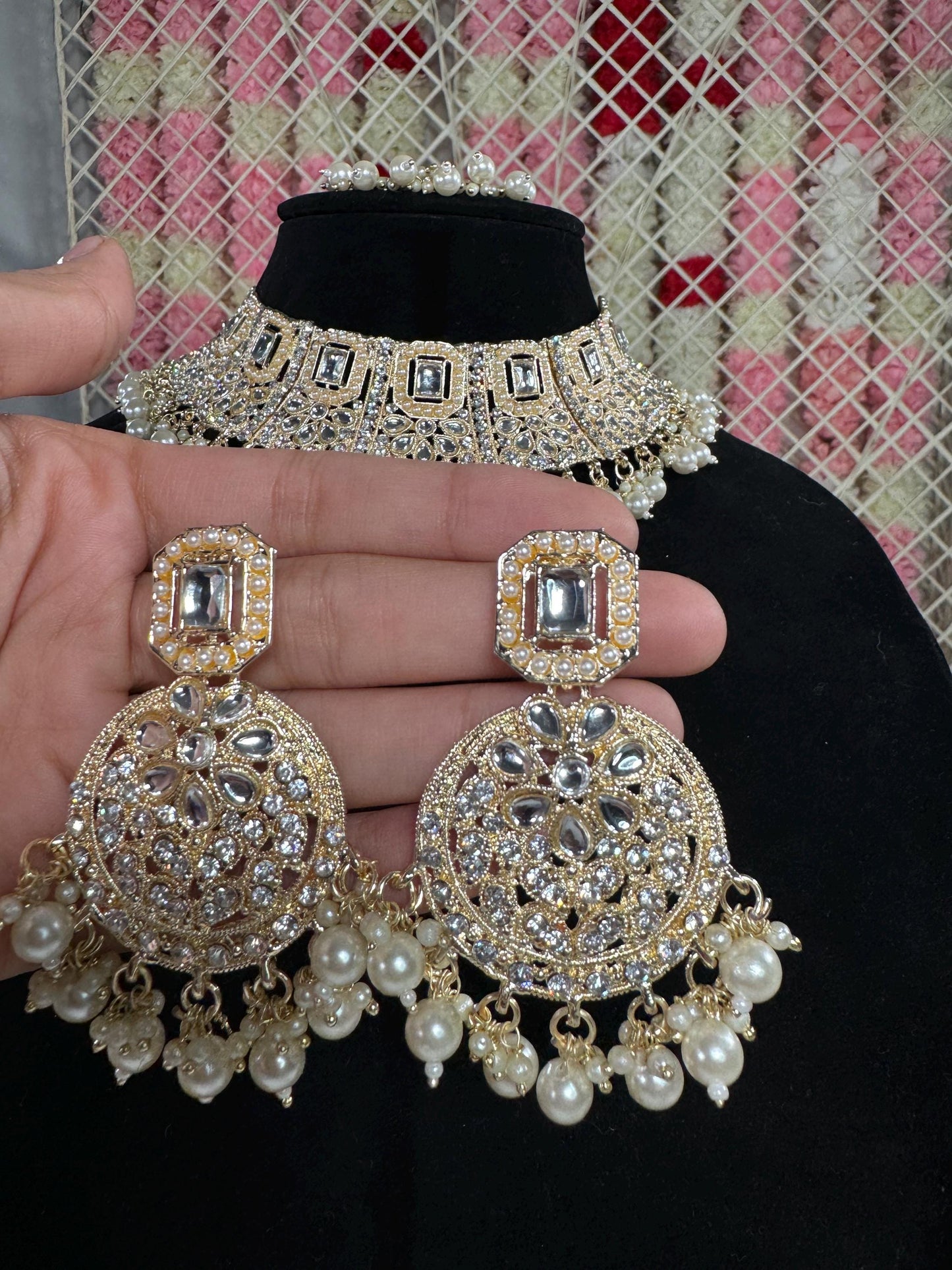 Indian jewlery set/Necklace Set/ Choker/ Bollywood Jewelry/ Indian jewelry/ Pakistani necklace/ punjabi necklace/bridal/