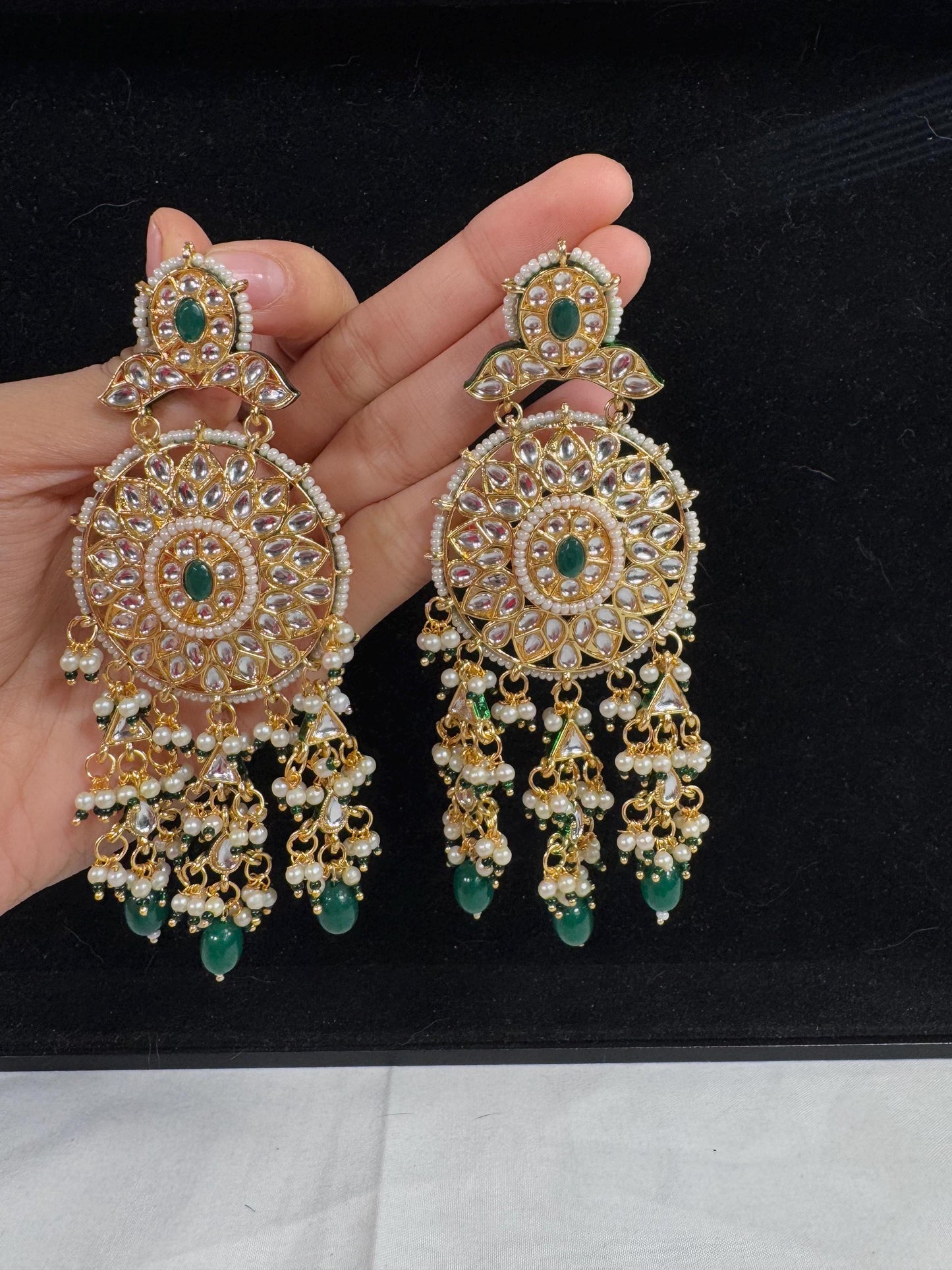 Bollywood Style Jhumka Earrings, Indian Gold Plated Hoop Earrings, Statement Ethnic Jewelry, Festive Earrings, Women's Accessories