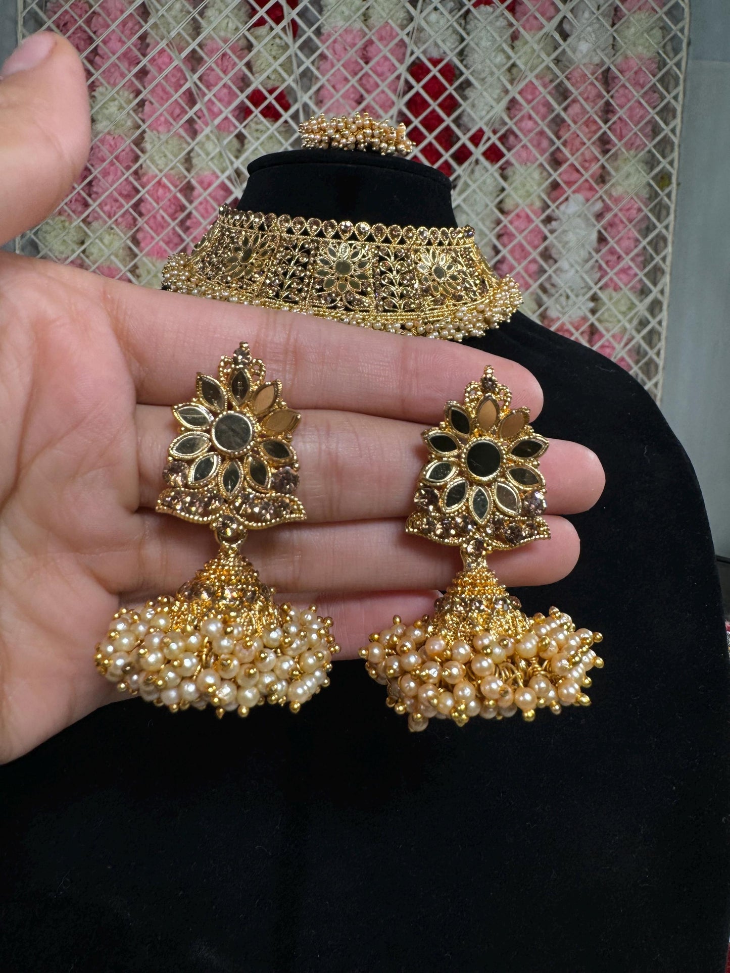Indian jewlery set/Necklace Set/ Choker/ Bollywood Jewelry/ Indian jewelry/ Pakistani necklace/ punjabi necklace/bridal/