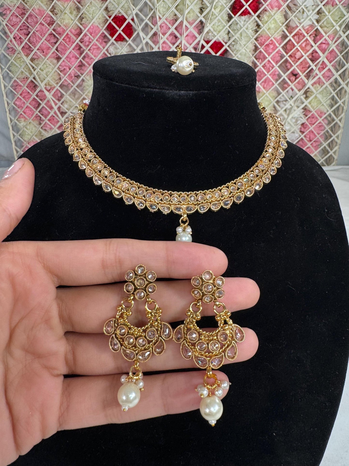 Indian jewlery set/Necklace Set/ Choker/ Bollywood Jewelry/ Indian jewelry/ Pakistani necklace/ punjabi necklace/bridal/