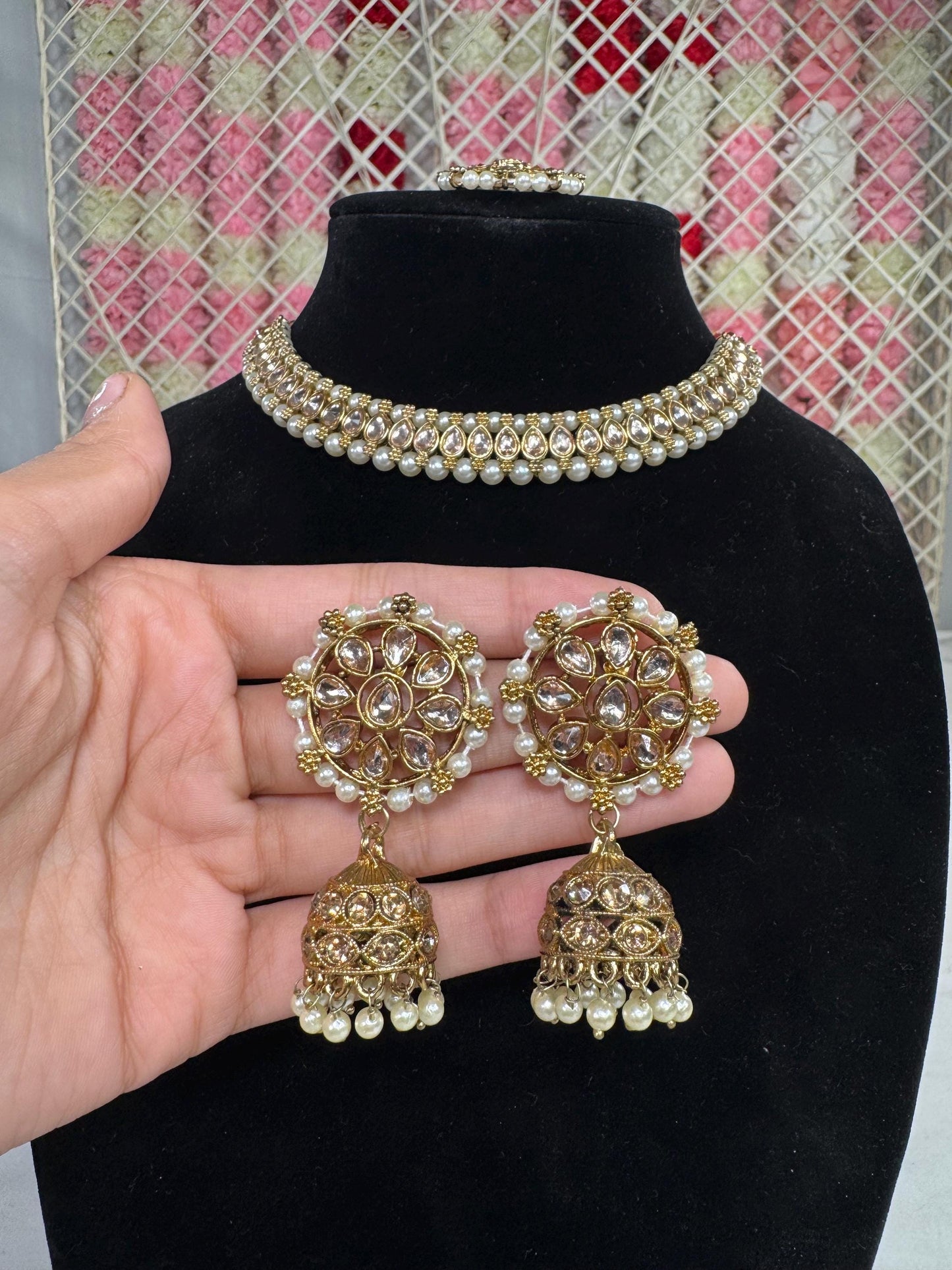 Indian jewlery set/Necklace Set/ Choker/ Bollywood Jewelry/ Indian jewelry/ Pakistani necklace/ punjabi necklace/bridal/