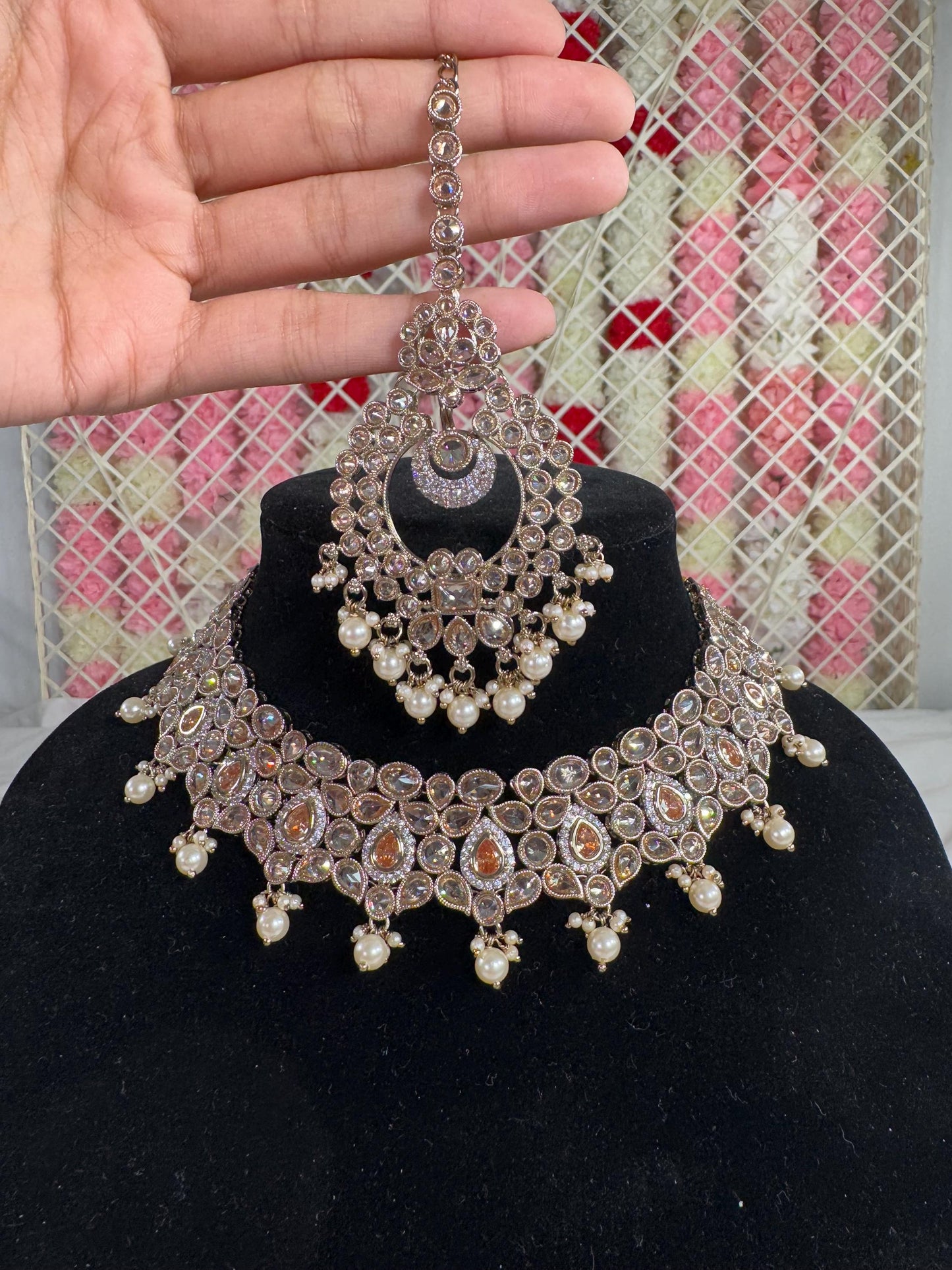 Indian jewlery set/Necklace Set/ Choker/ Bollywood Jewelry/ Indian jewelry/ Pakistani necklace/ punjabi necklace/bridal/
