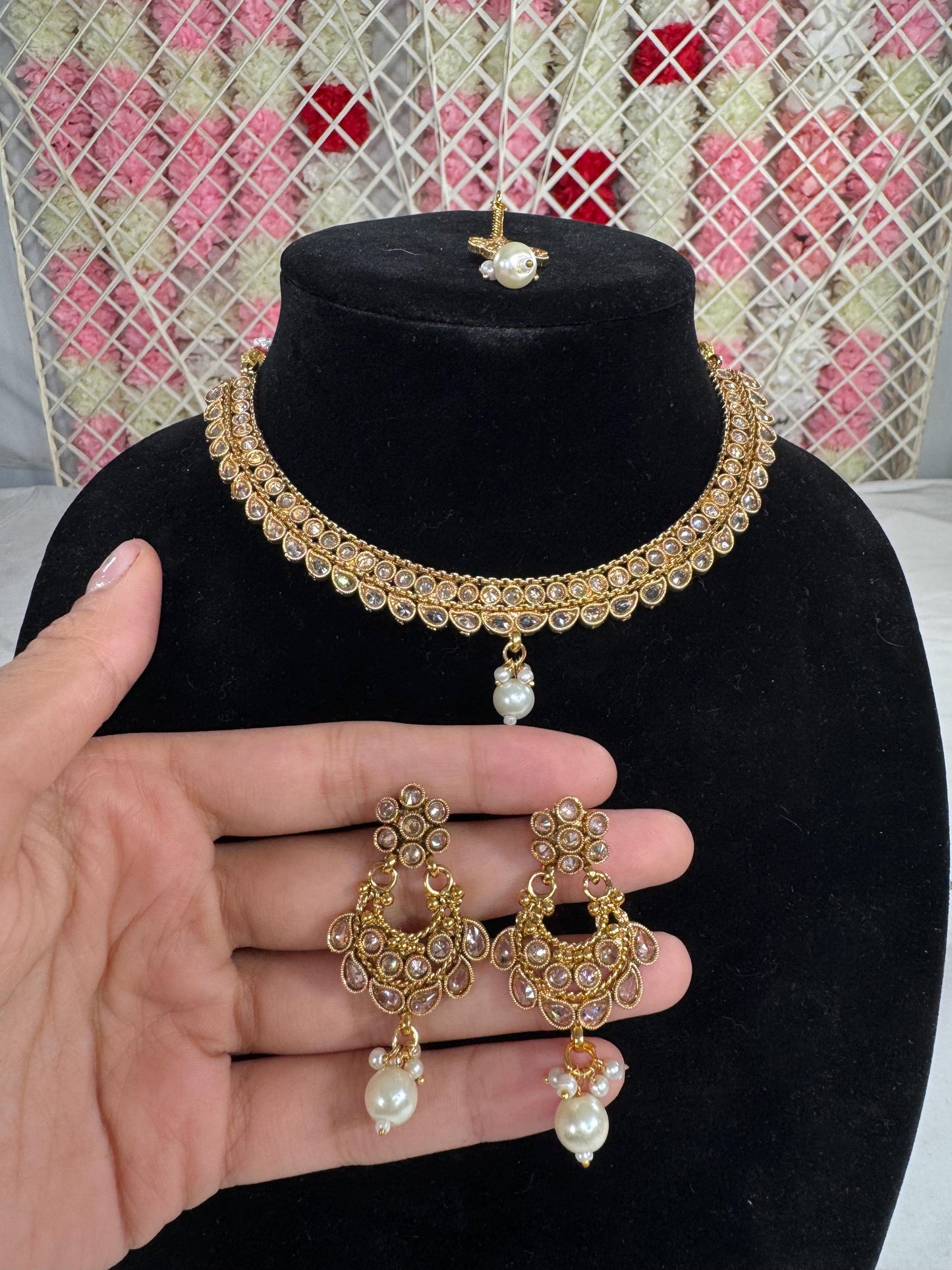 Indian jewlery set/Necklace Set/ Choker/ Bollywood Jewelry/ Indian jewelry/ Pakistani necklace/ punjabi necklace/bridal/