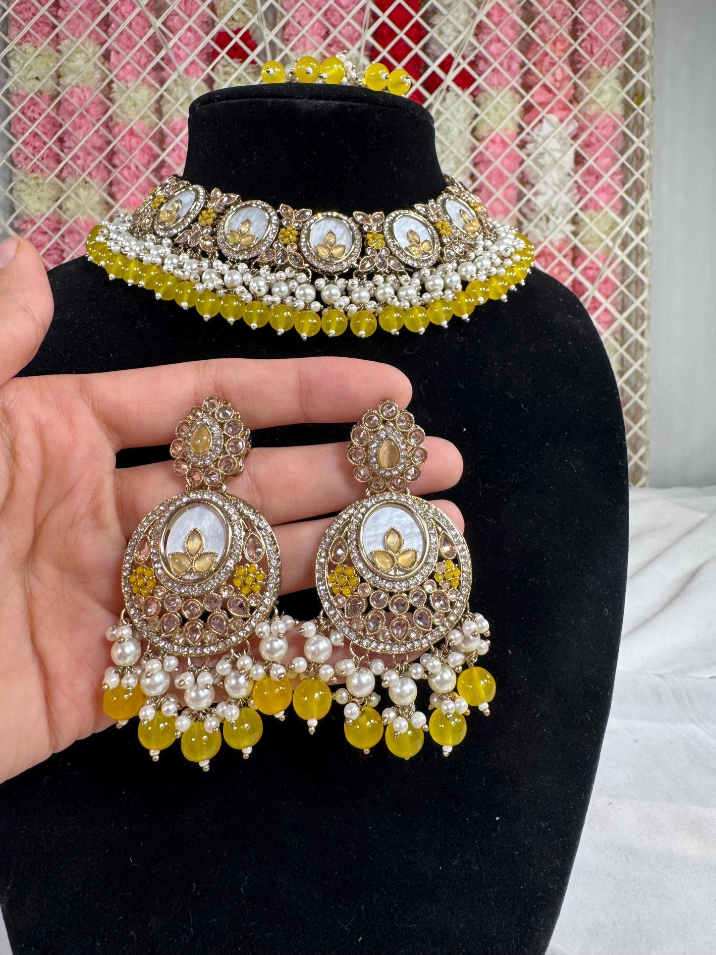 Indian jewlery set/Necklace Set/ Choker/ Bollywood Jewelry/ Indian jewelry/ Pakistani necklace/ punjabi necklace/bridal/
