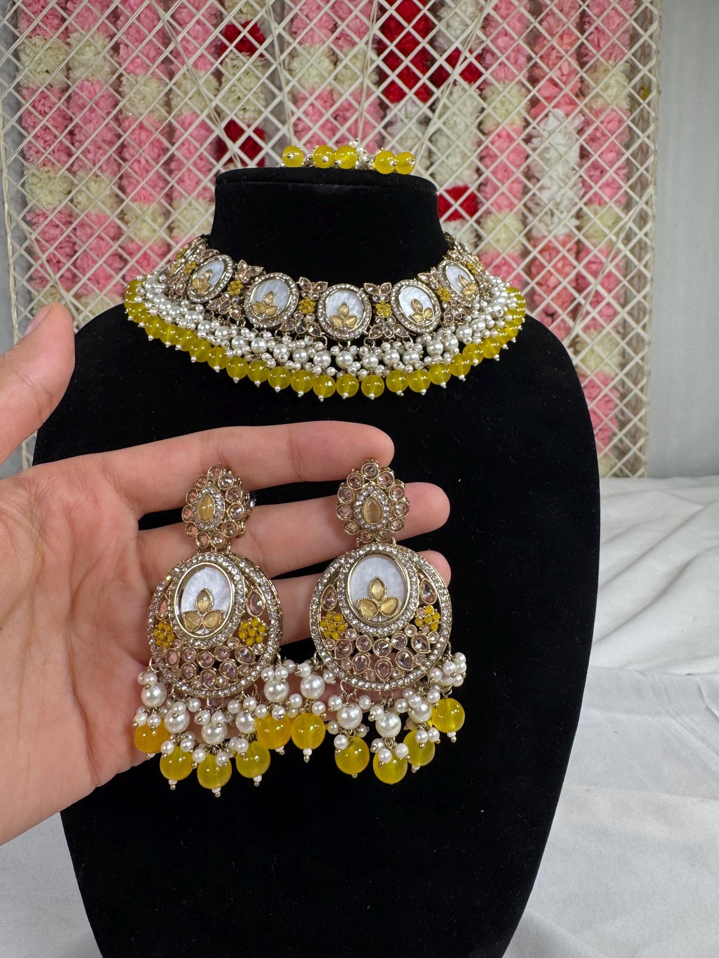 Indian jewlery set/Necklace Set/ Choker/ Bollywood Jewelry/ Indian jewelry/ Pakistani necklace/ punjabi necklace/bridal/