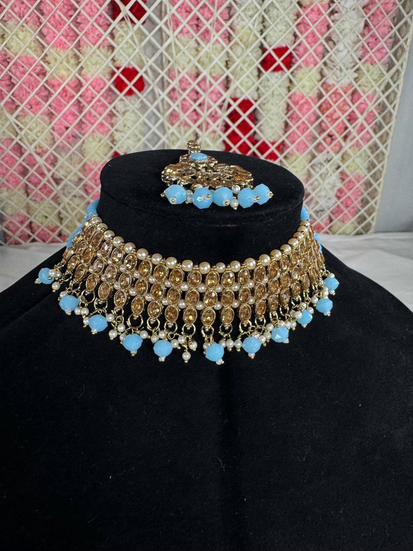 Indian jewlery set/Necklace Set/ Choker/ Bollywood Jewelry/ Indian jewelry/ Pakistani necklace/ punjabi necklace/bridal/