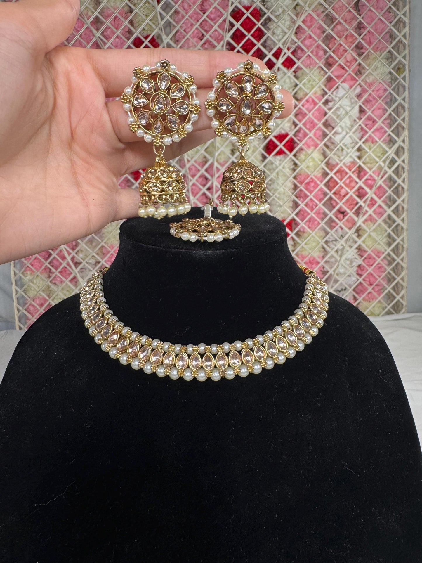 Indian jewlery set/Necklace Set/ Choker/ Bollywood Jewelry/ Indian jewelry/ Pakistani necklace/ punjabi necklace/bridal/