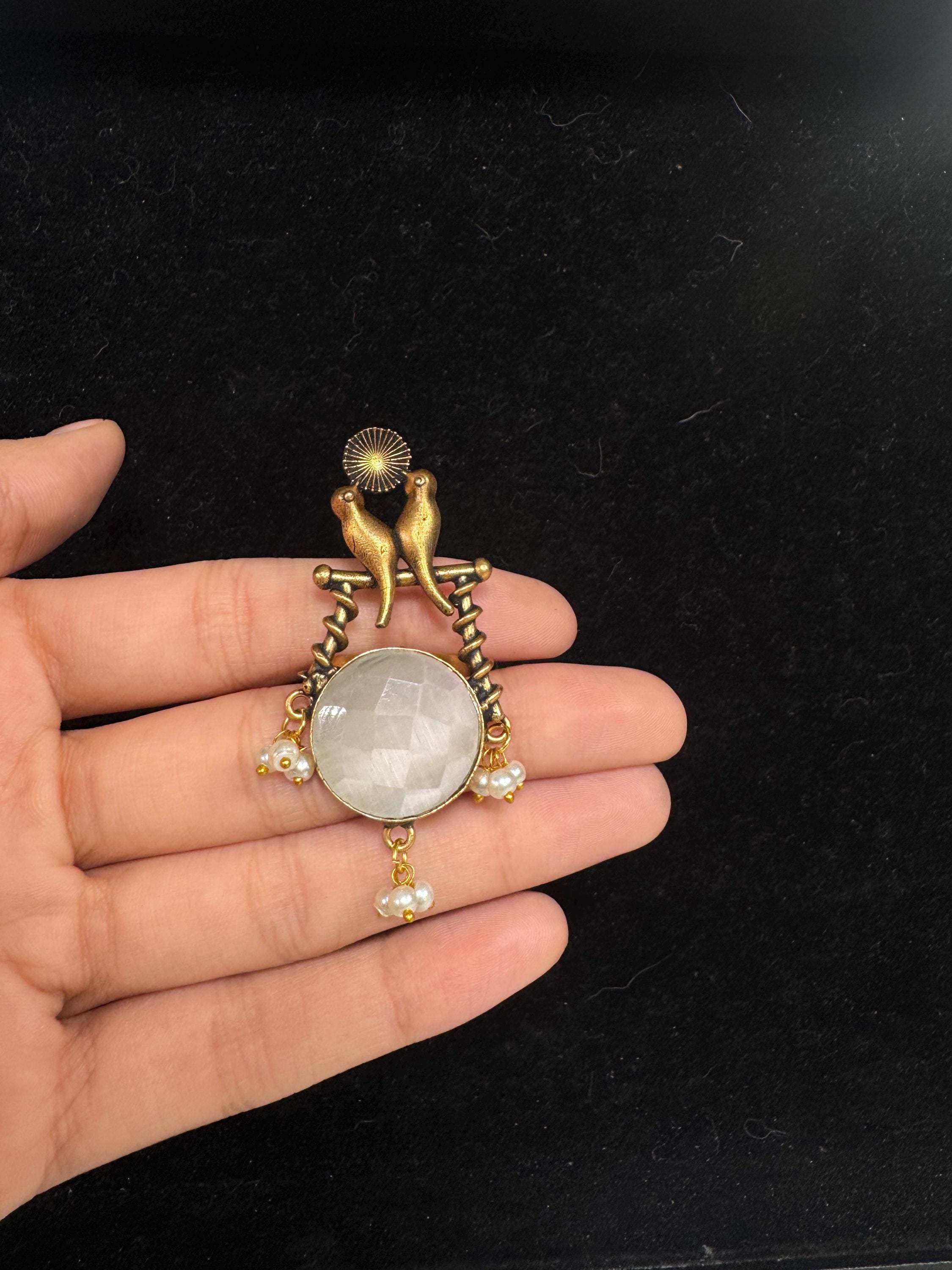 Bollywood Style Ring , Indian Gold Plated ring, Statement Ethnic Jewelry, Festive rings , Women's Accessories, Adjustable Ring, desi ring,