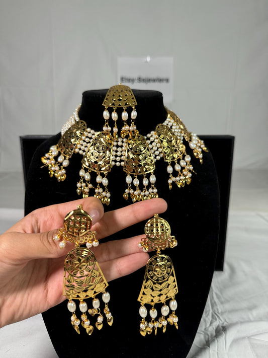 Indian jewlery set/Necklace Set/  Choker/ Bollywood Jewelry/ Indian jewelry/ Pakistani necklace/ punjabi necklace/bridal/