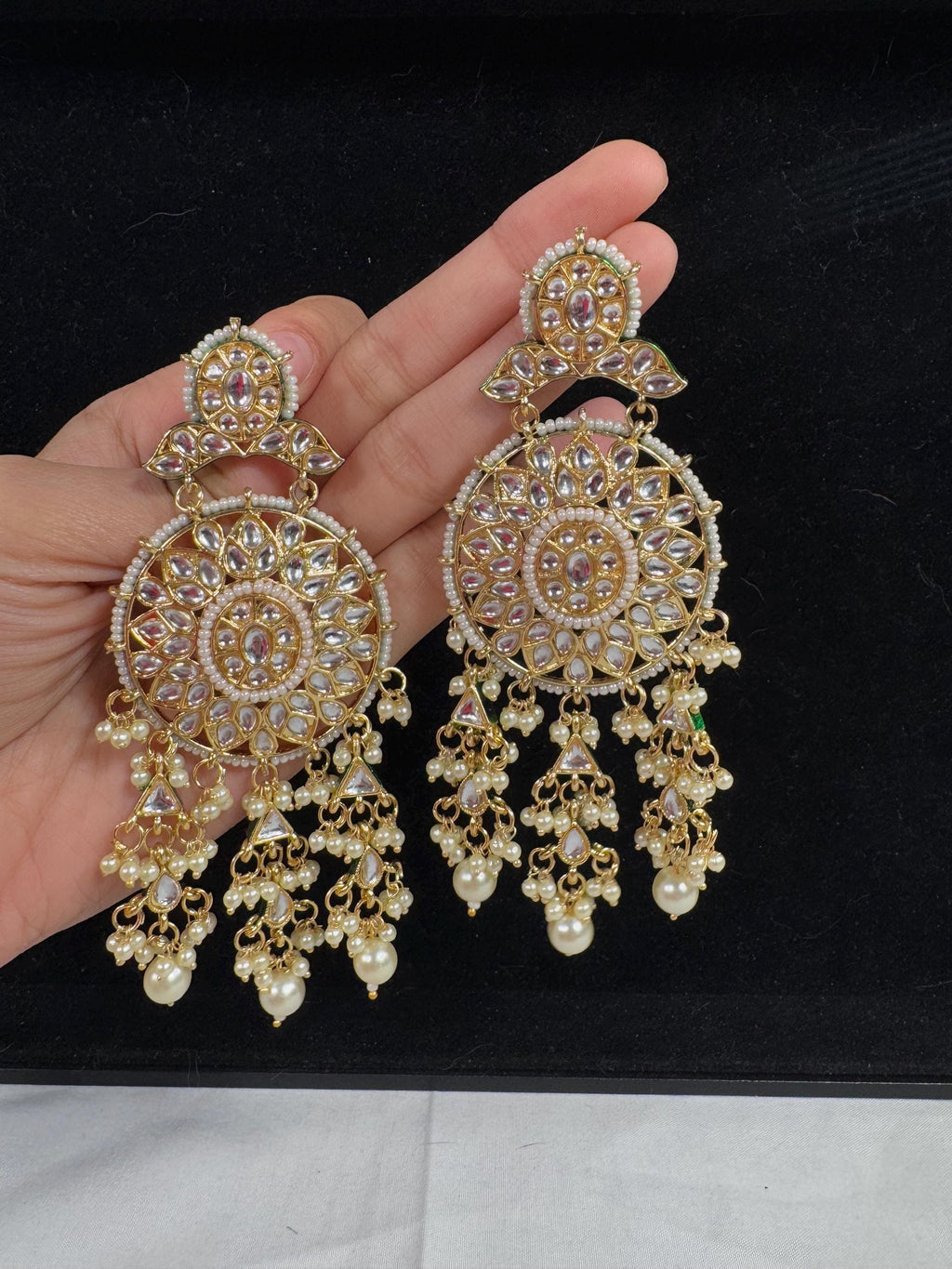 Bollywood Style Jhumka Earrings, Indian Gold Plated Hoop Earrings, Statement Ethnic Jewelry, Festive Earrings, Women's Accessories