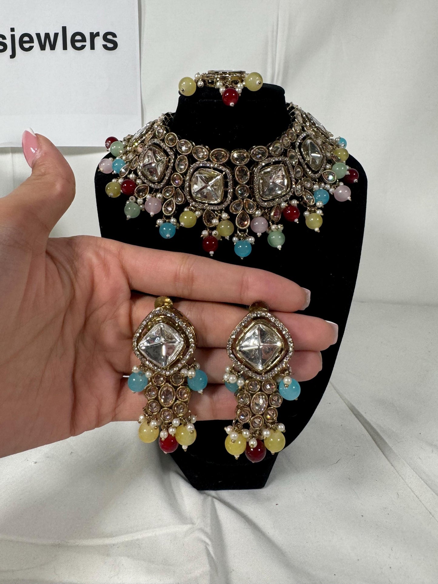 Indian jewlery set/Necklace Set/  Choker/ Bollywood Jewelry/ Indian jewelry/ Pakistani necklace/ punjabi necklace/bridal/