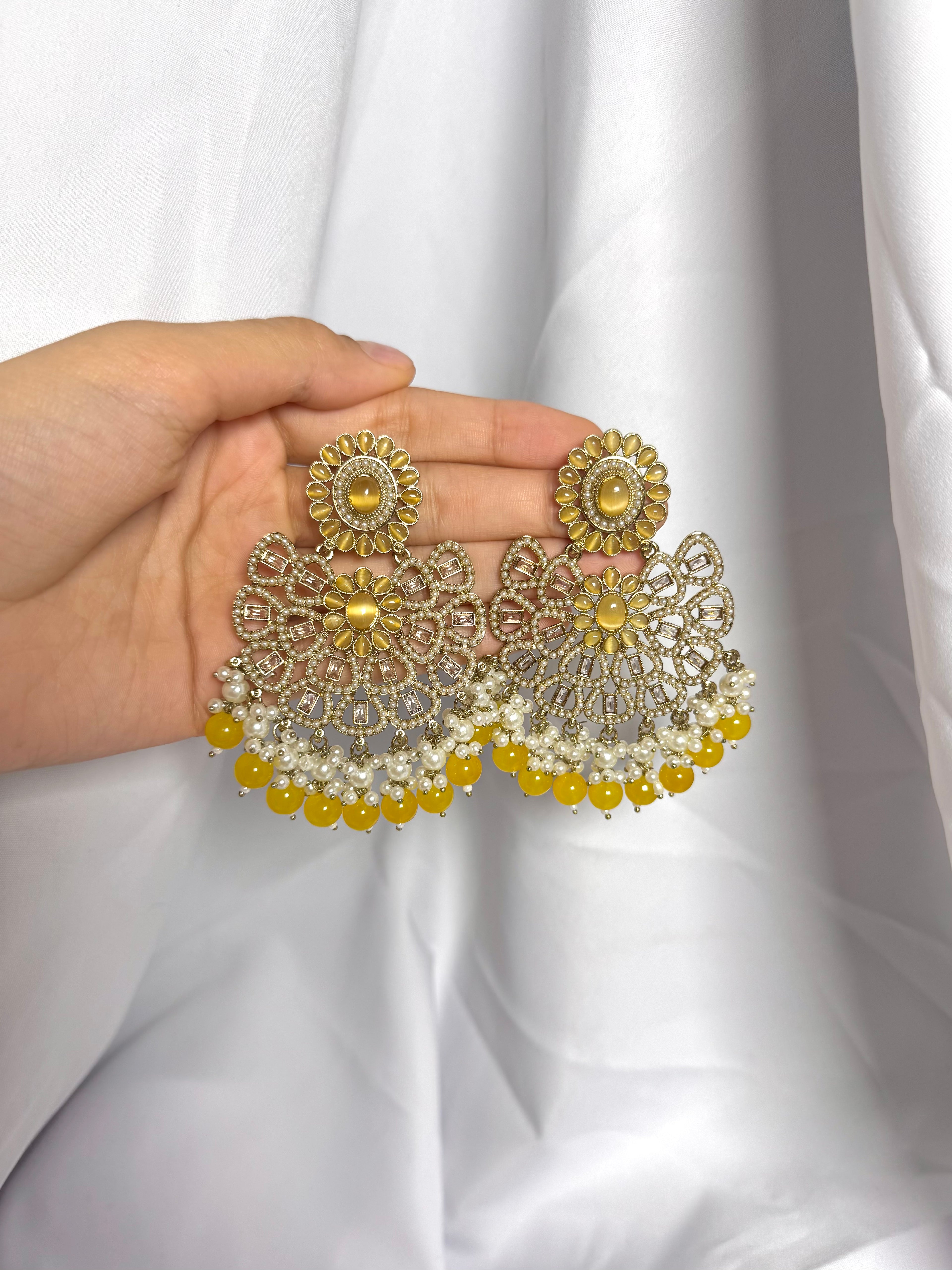 Samaira Earrings-Yellow