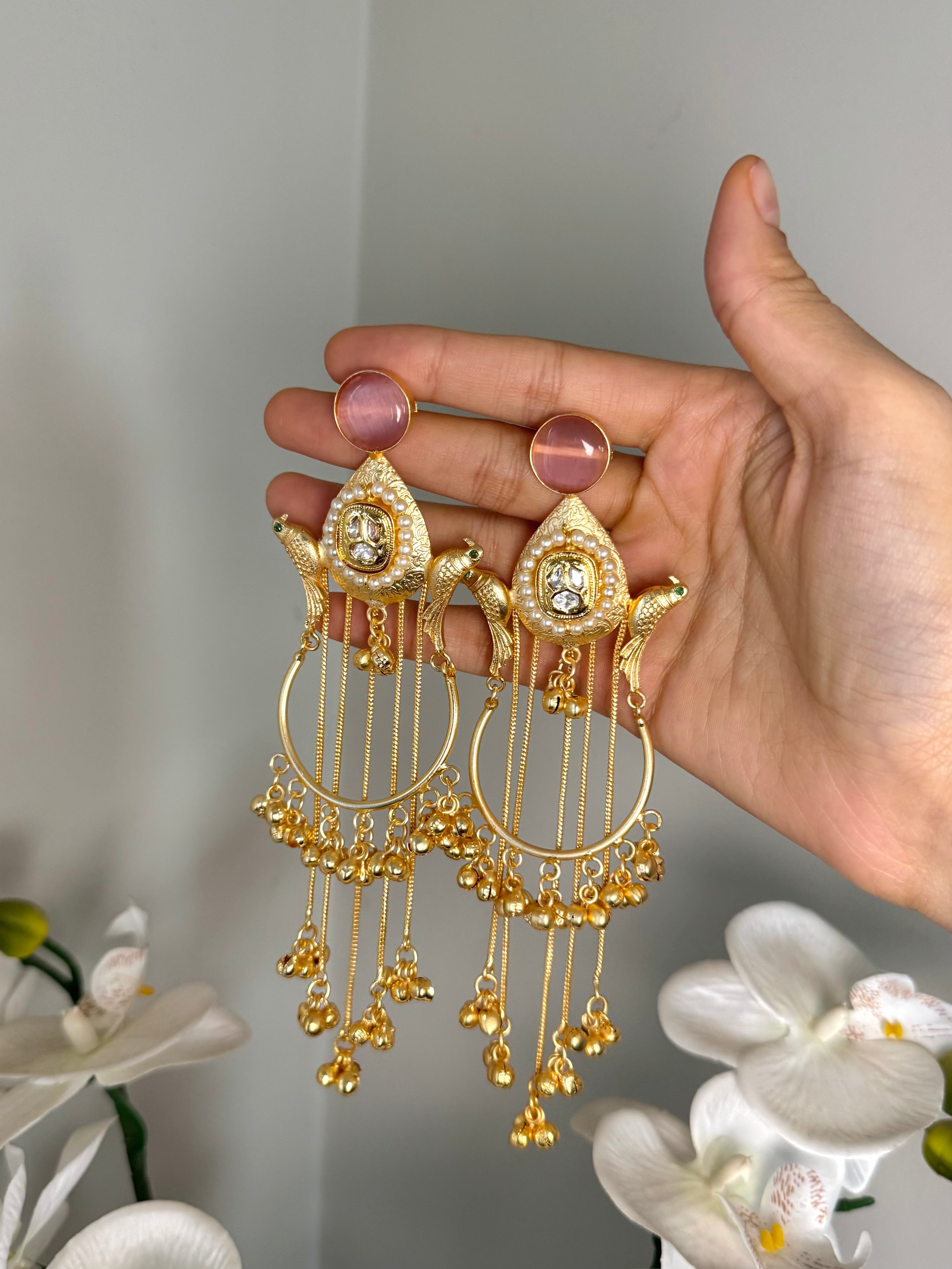 Haya Kahmiri Earring-Pink