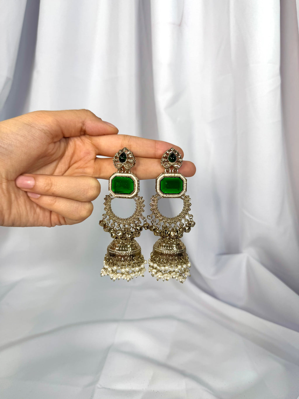 Sana earrings-Green
