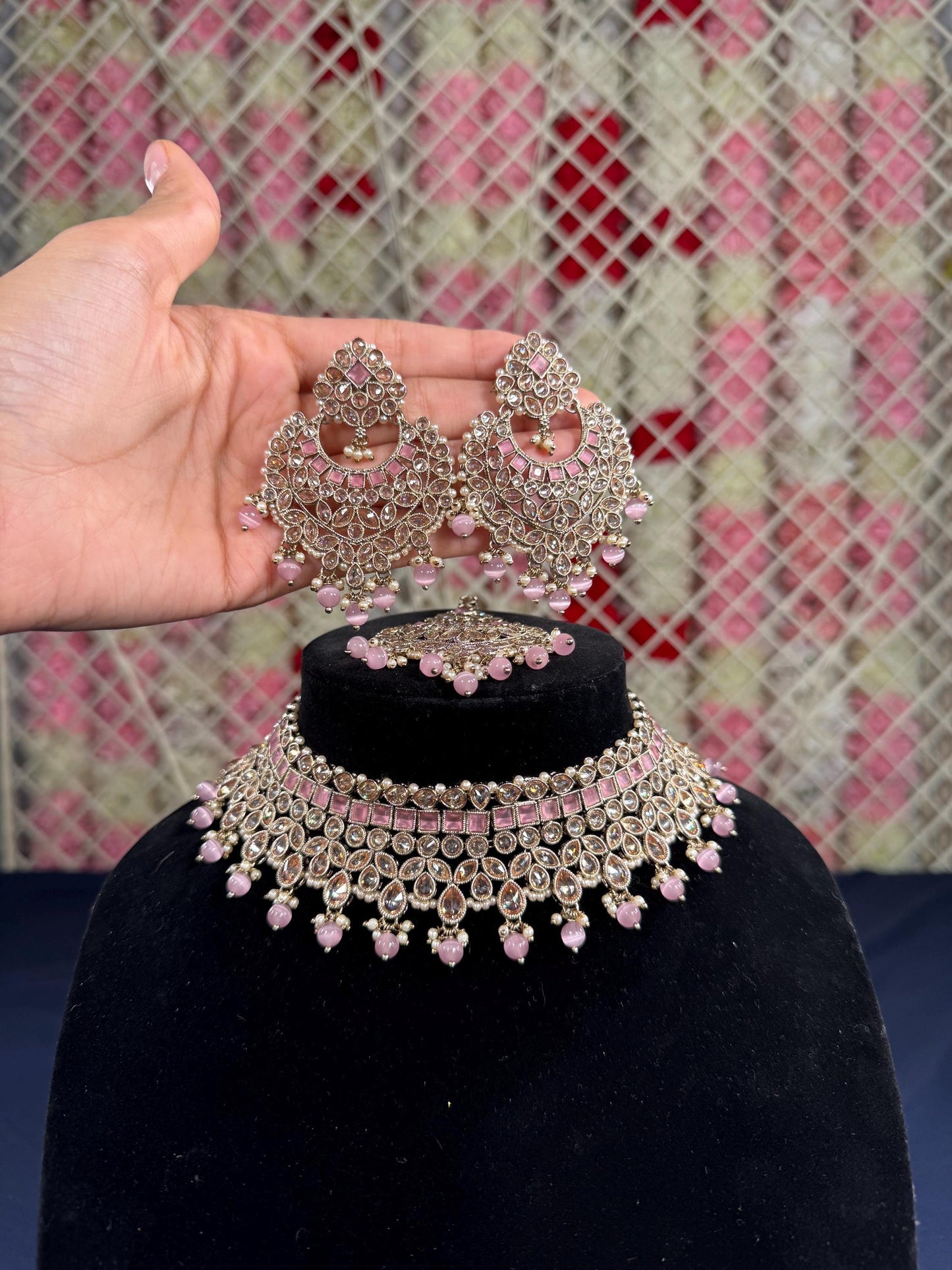 Indian jewlery set/Necklace Set/  Choker/ Bollywood Jewelry/ Indian jewelry/ Pakistani necklace/ punjabi necklace/bridal/