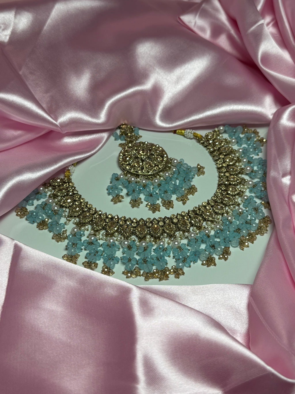 Roshan Necklace Set Blue