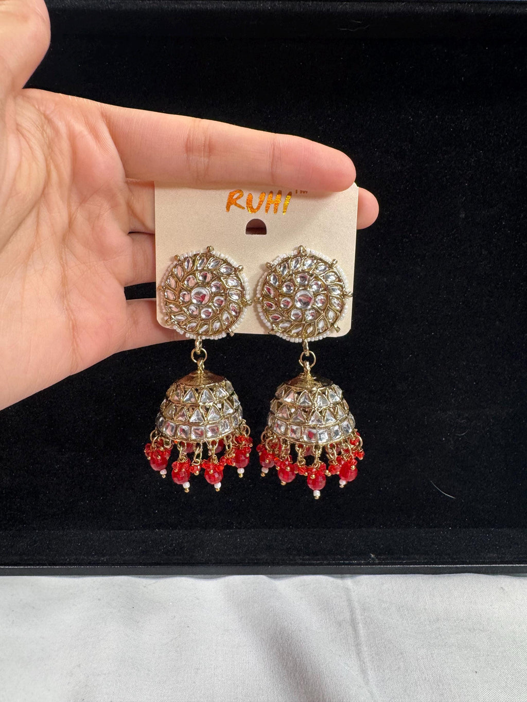 Bollywood Style Jhumka Earrings, Indian Gold Plated Hoop Earrings, Statement Ethnic Jewelry, Festive Earrings, Women's Accessories