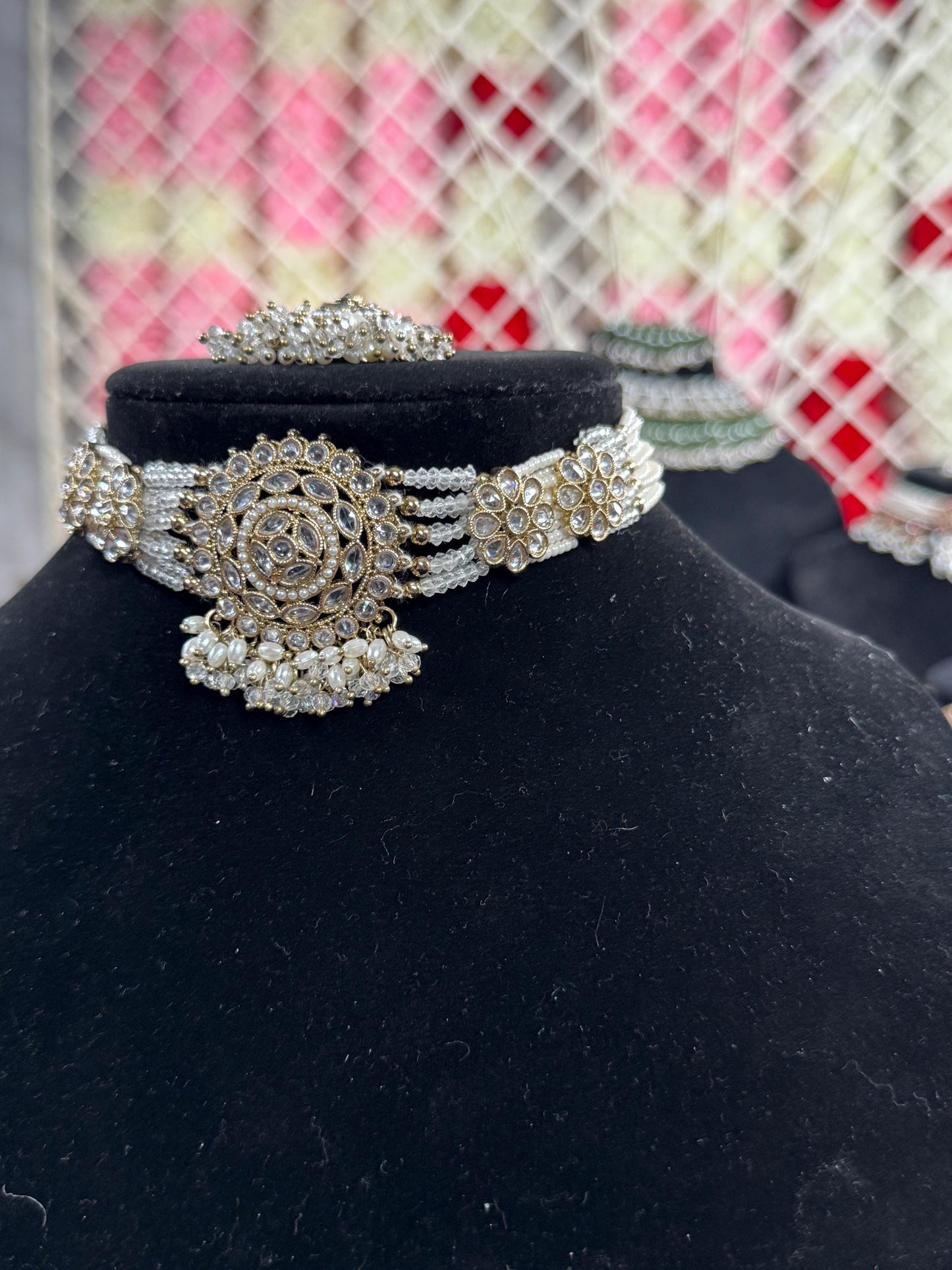 Indian jewlery set/Necklace Set/  Choker/ Bollywood Jewelry/ Indian jewelry/ Pakistani necklace/ punjabi necklace/bridal/