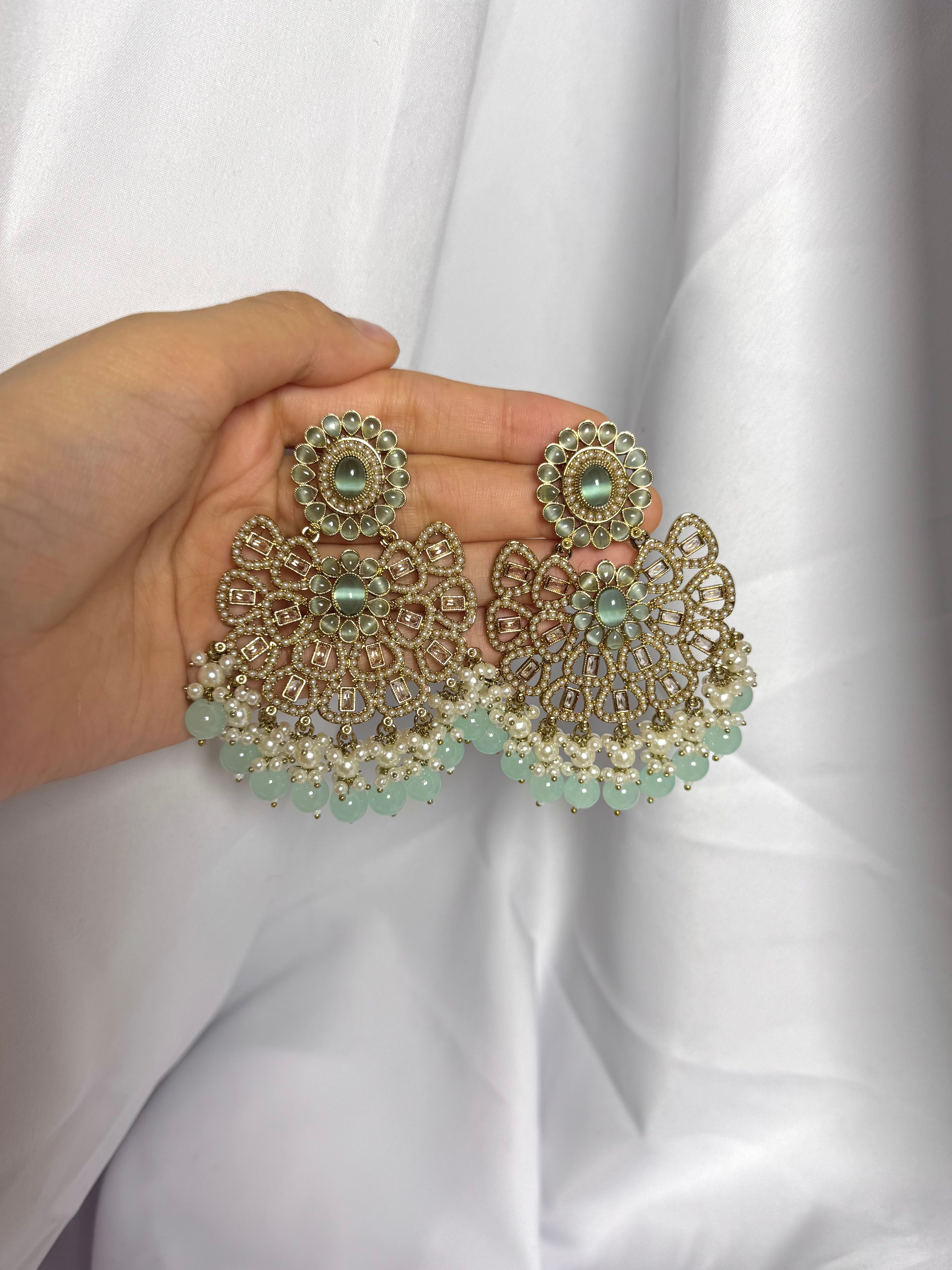 Samaira Earrings-Teal