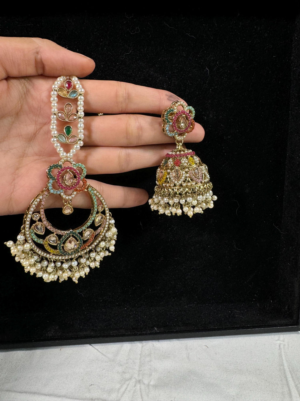 Bollywood Style Jhumka Earrings, Indian Gold Plated Hoop Earrings, Statement Ethnic Jewelry, Festive Earrings, Women's Accessories