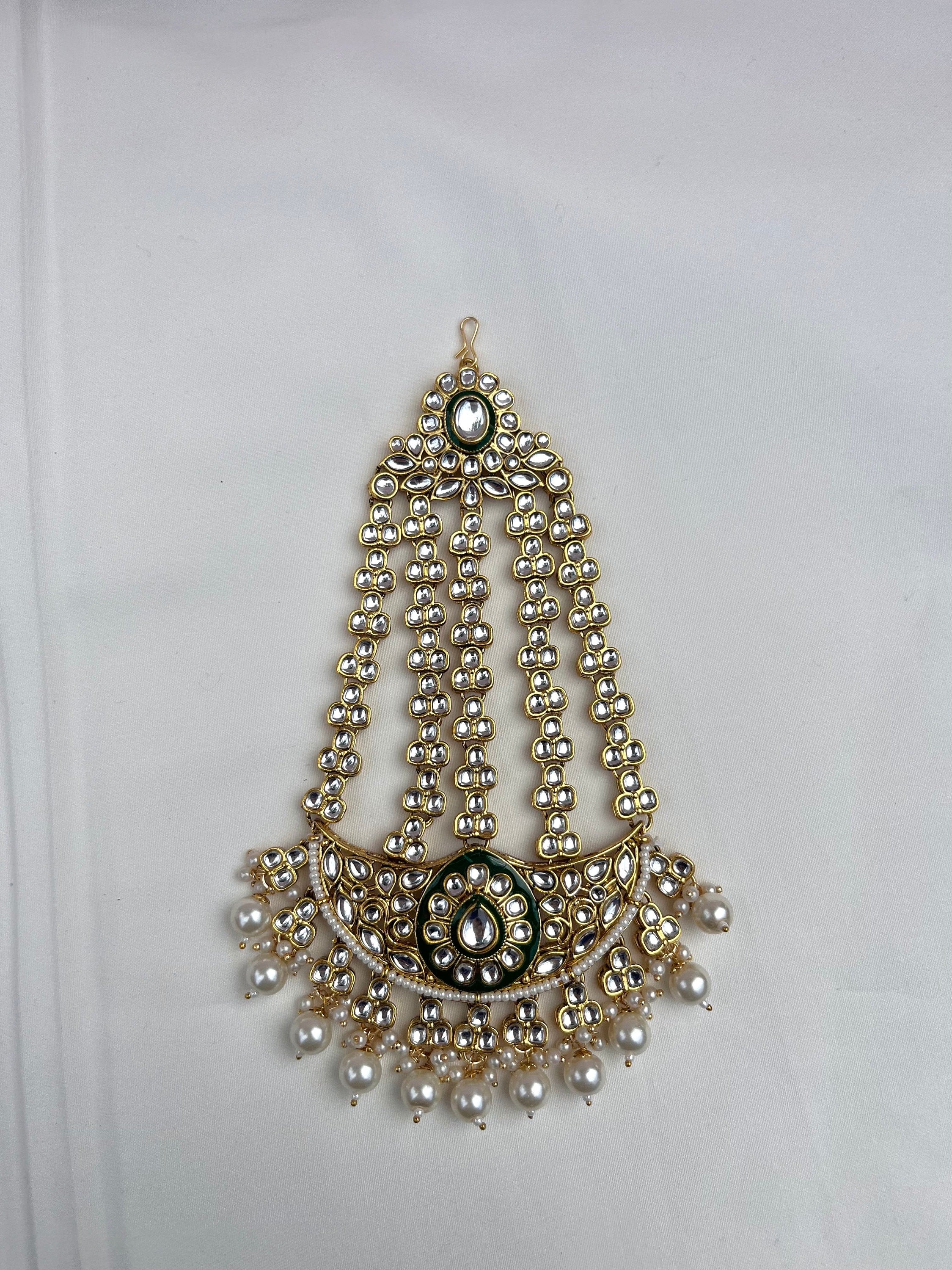 Tikka| head accessories | side tikka| Pakistani jewelry | Indian jewelry head wear| tikka headpiece| Punjabi tikka| Indian headwear jhoomer