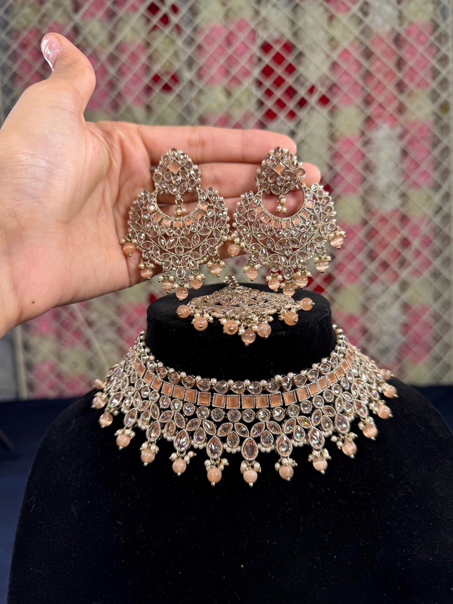 Indian jewlery set/Necklace Set/  Choker/ Bollywood Jewelry/ Indian jewelry/ Pakistani necklace/ punjabi necklace/bridal/