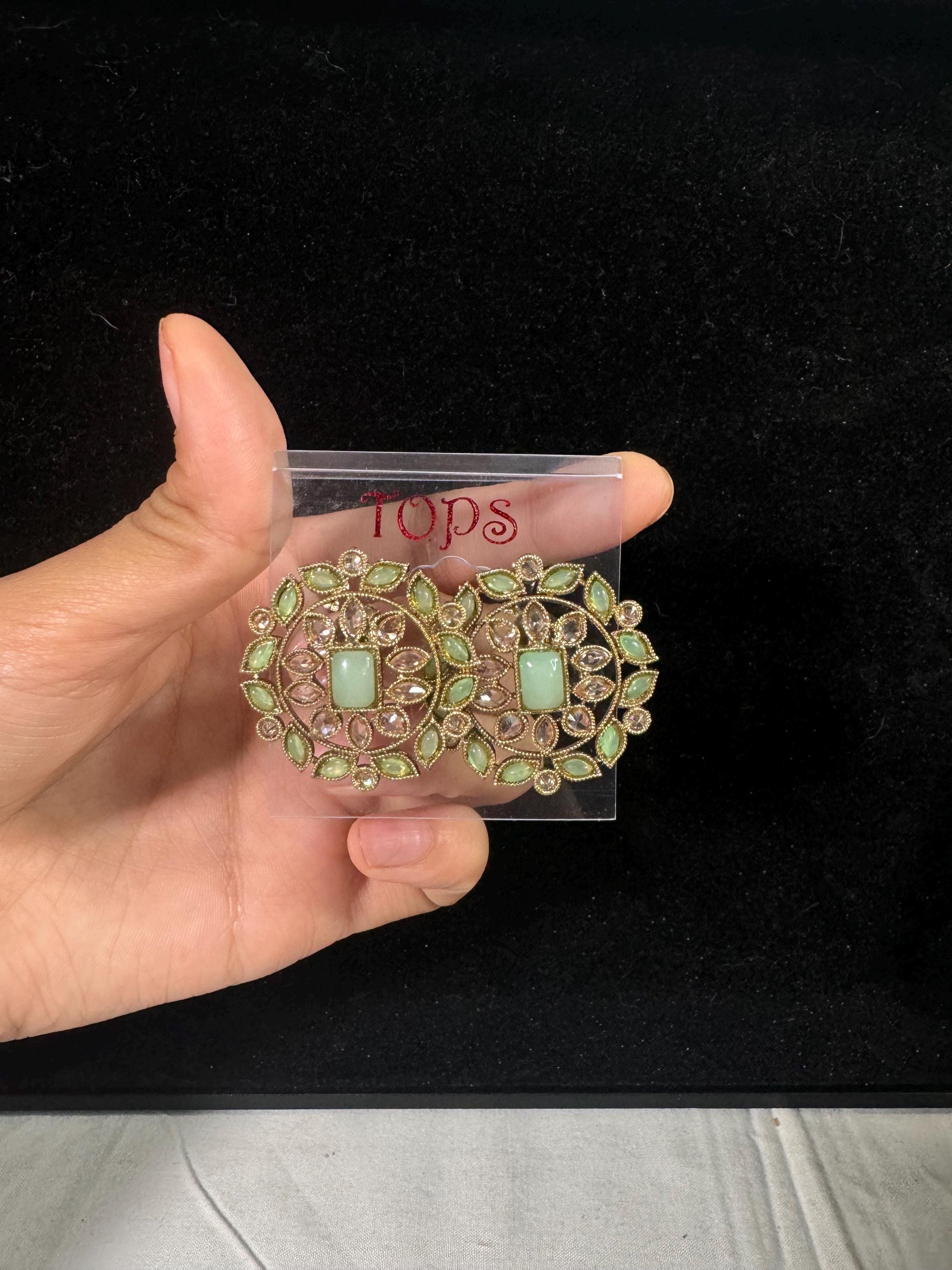 Bollywood Style Jhumka Earrings, Indian Gold Plated Hoop Earrings, Statement Ethnic Jewelry, Festive Earrings, Women's Accessories