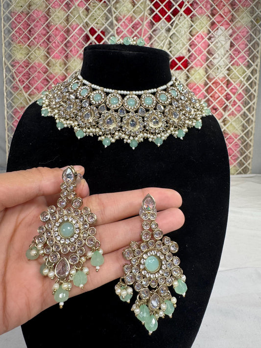 Indian jewlery set/Necklace Set/  Choker/ Bollywood Jewelry/ Indian jewelry/ Pakistani necklace/ punjabi necklace/bridal/