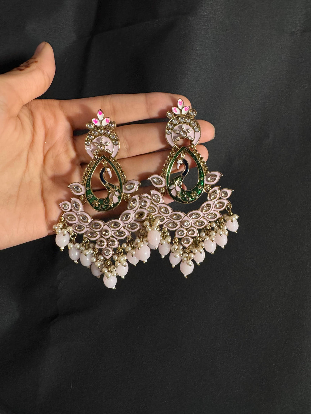 Bollywood Style Jhumka Earrings, Indian Gold Plated Hoop Earrings, Statement Ethnic Jewelry, Festive Earrings, Women's Accessories