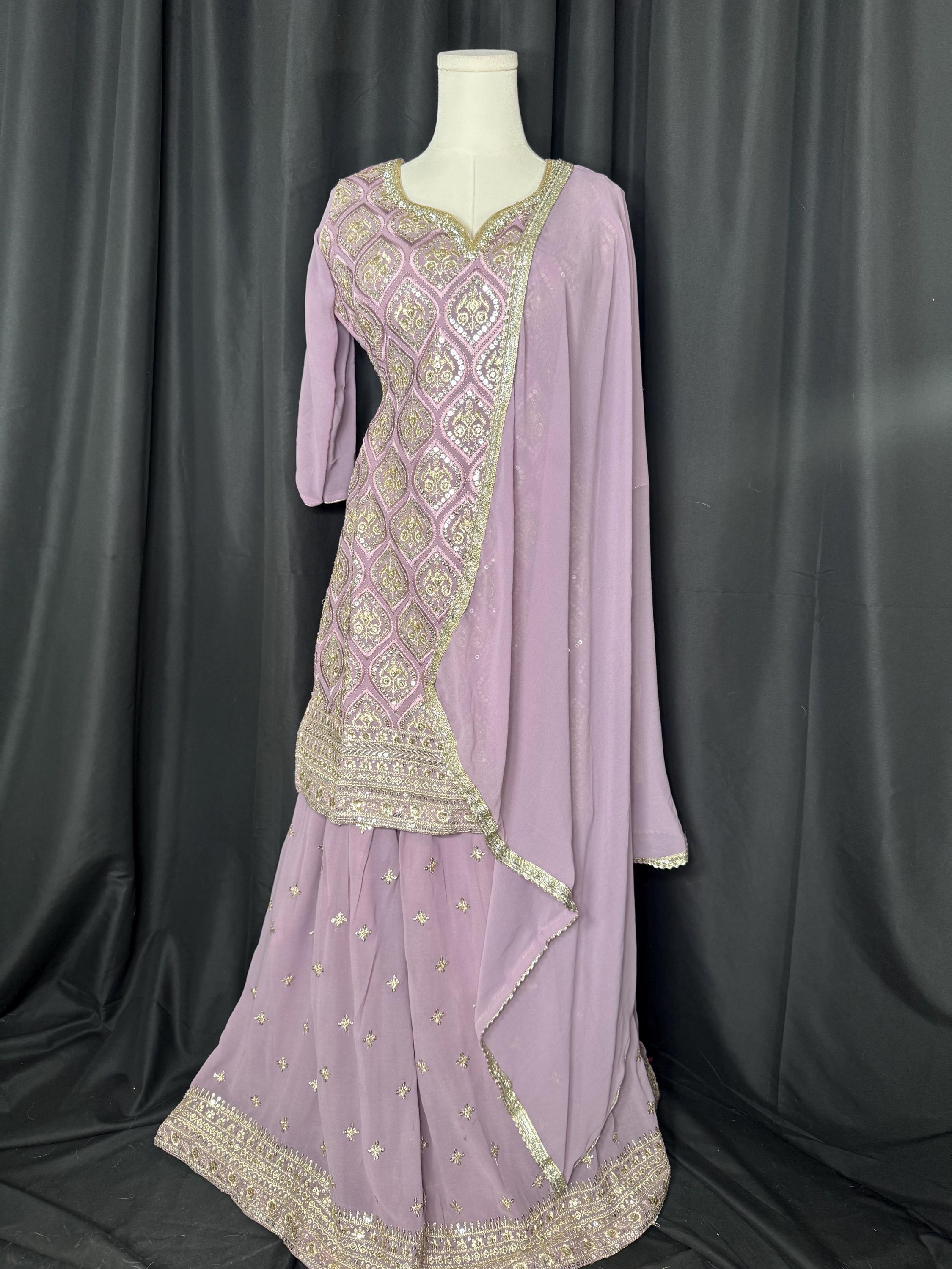 Pakistani suit, Punjabi Sharrara For Women Indian Designer Wedding Wear, Salwar suit, Chaniya Choli bollywood Style Indian outfits