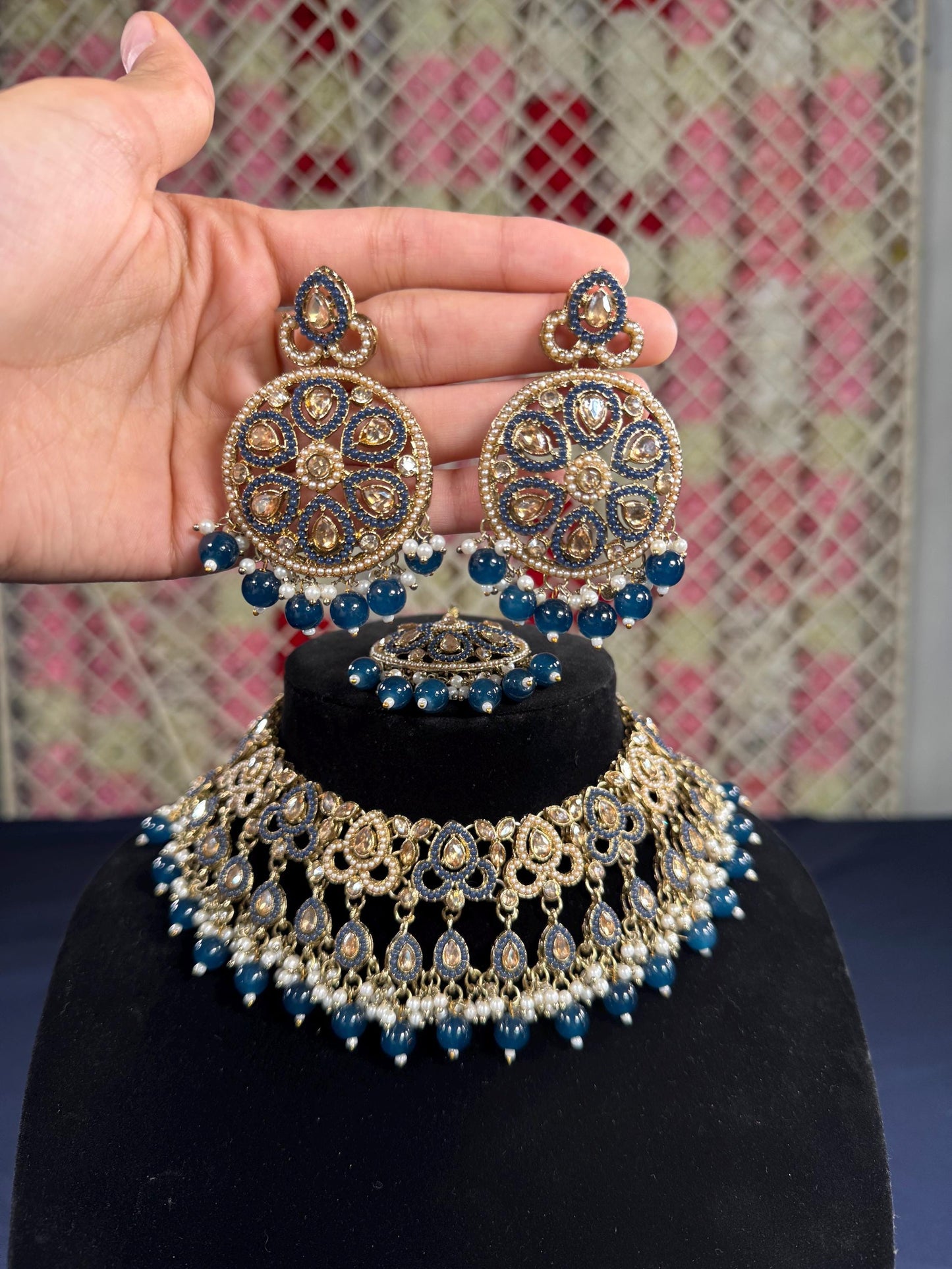 Indian jewlery set/Necklace Set/  Choker/ Bollywood Jewelry/ Indian jewelry/ Pakistani necklace/ punjabi necklace/bridal/