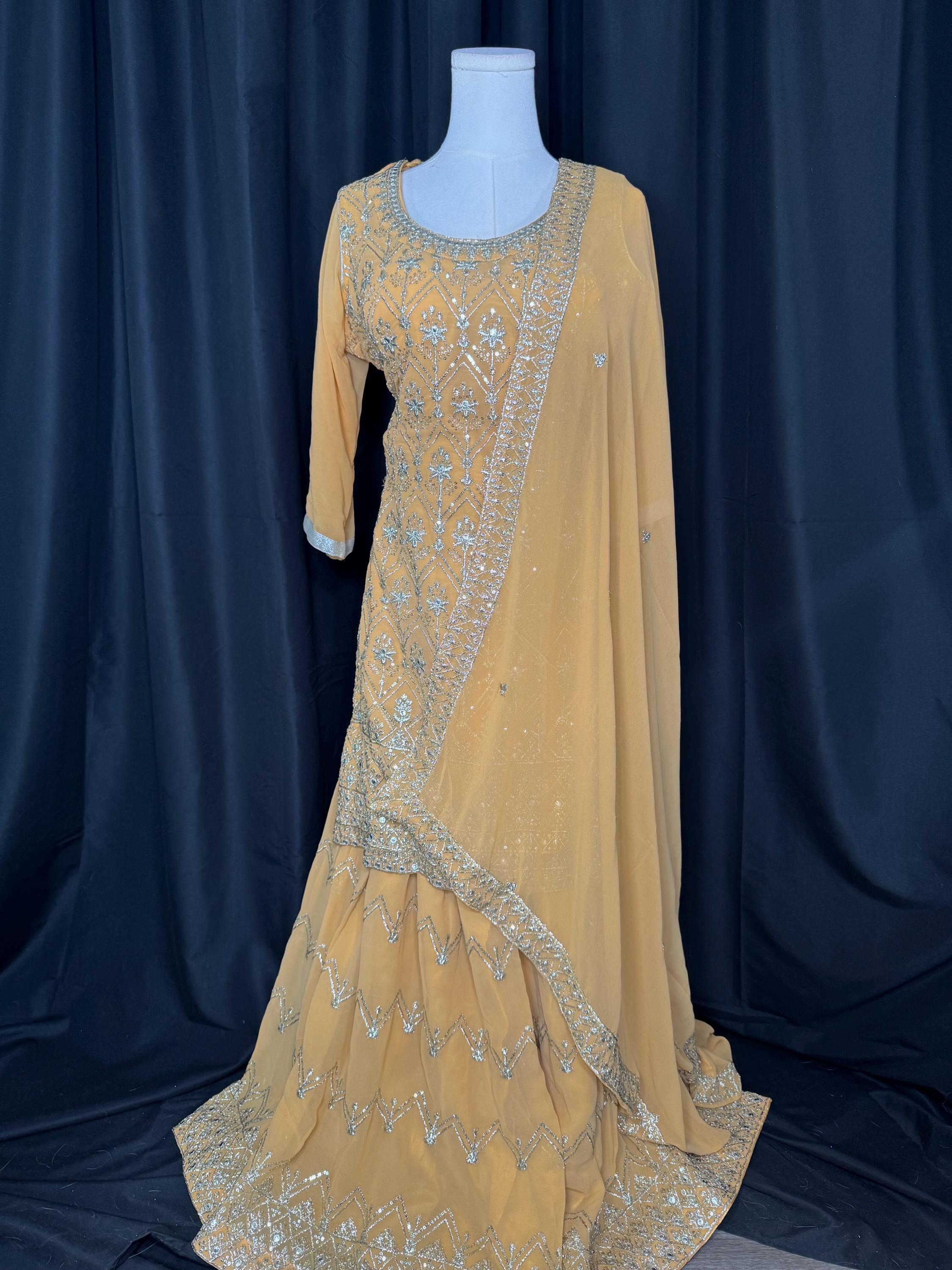 Punjabi Sharrara For Women Indian Designer Wedding Wear Party Wear function Wear Reception Wear Chaniya Choli bollywood Style Indian outfits